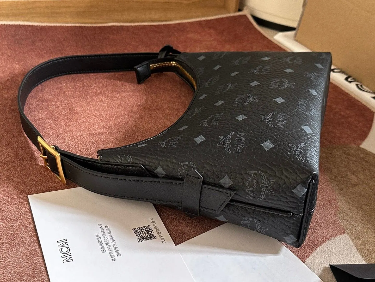 Hobo 黑色 牛皮 款号 MCM 牛角包ARE 行李箱 旅行拉杆款 輕便出行款