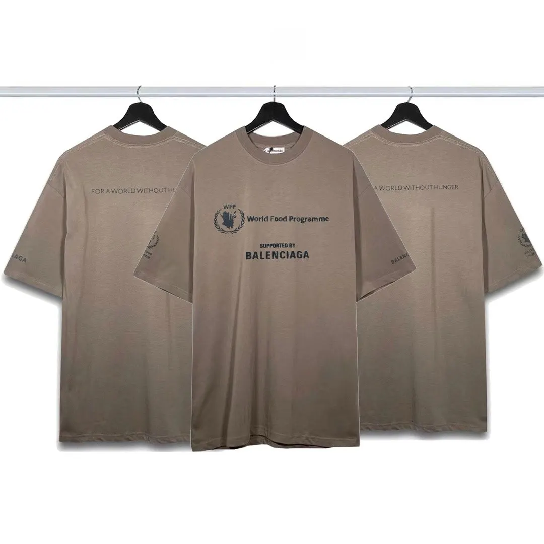 Balenciaga Logo Print Short Sleeve T-Shirt Street Casual