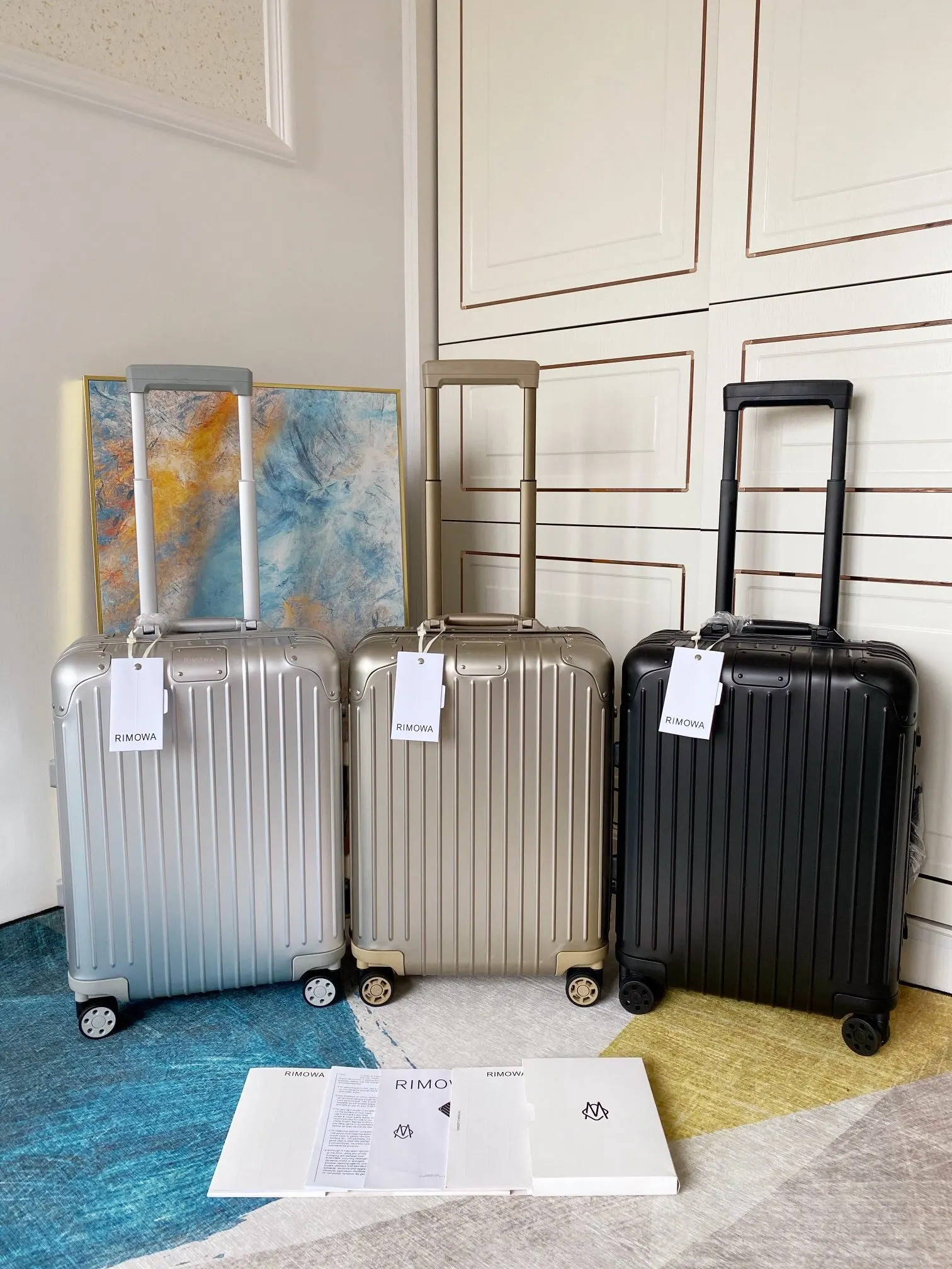 Black Blue Suitcase Travel Lightweight