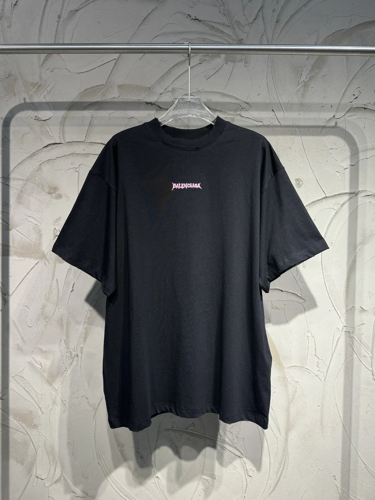 Balenciaga 26SS 粉色 Logo 字母 短袖T恤 街頭休閒款