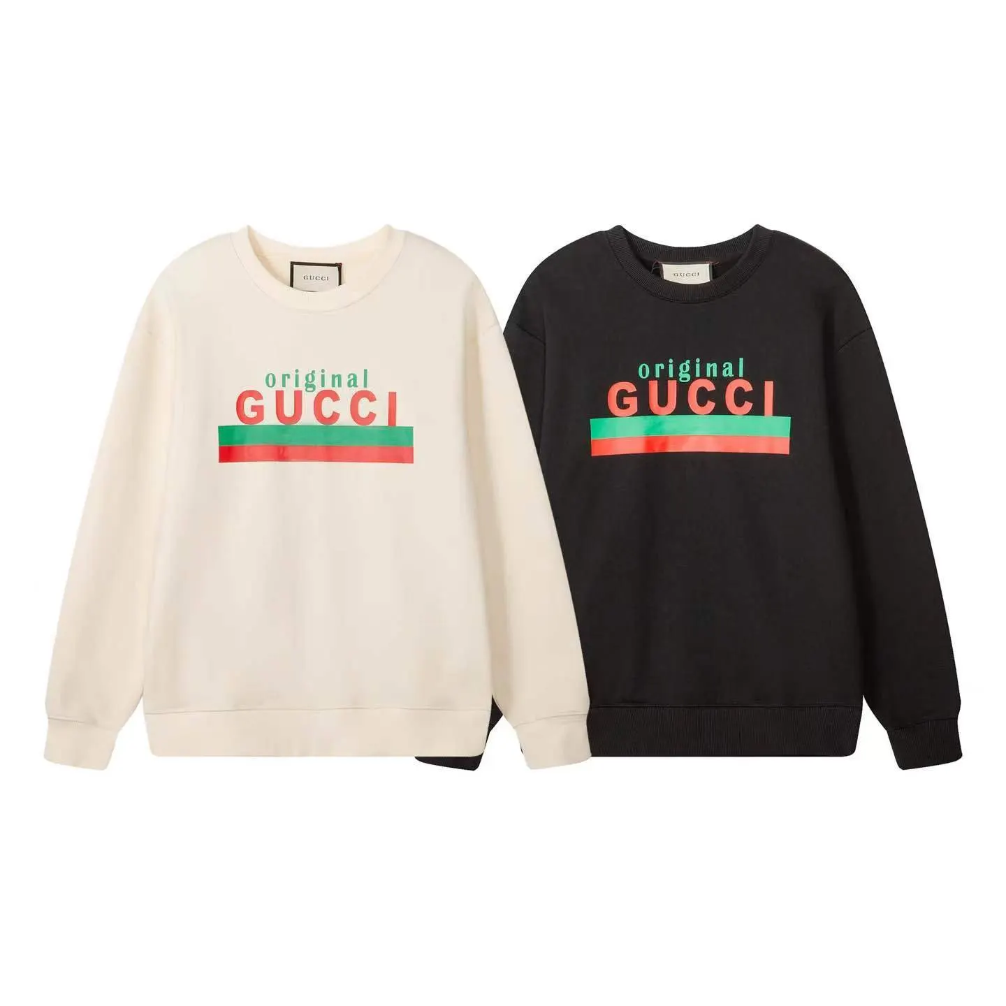Gucci Logo印花圓領衛衣 黑色