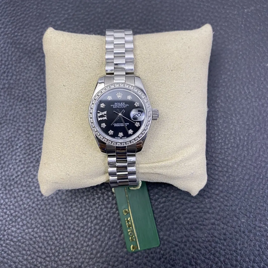 Rolex wf劳力士日志 黑盘钻圈 wf劳力士日志 手錶 經典腕表款