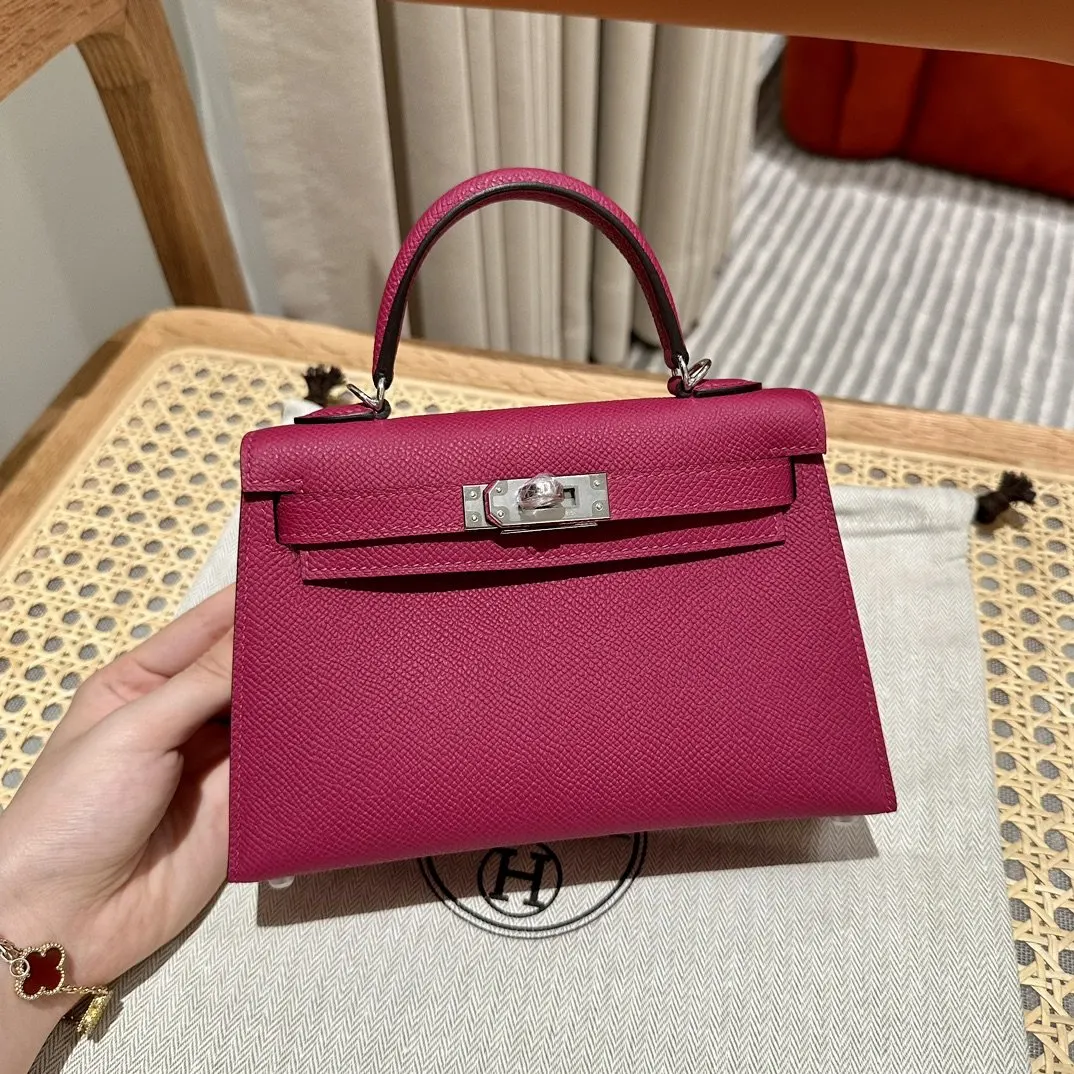 Hermes Mini Kelly Epsom掌纹牛皮 斜背包 19cm 經典款