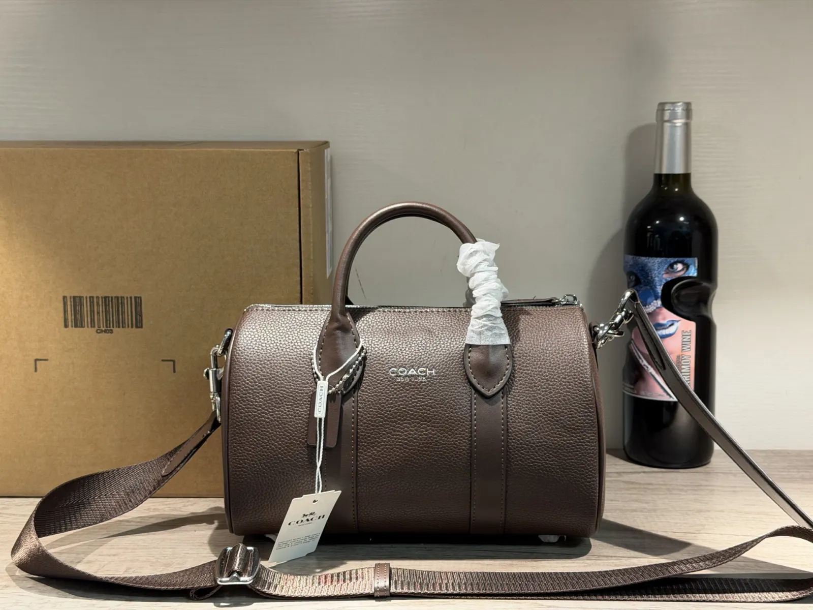 Coach 老花 黃色 小牛皮 旅行袋 大容量旅行款