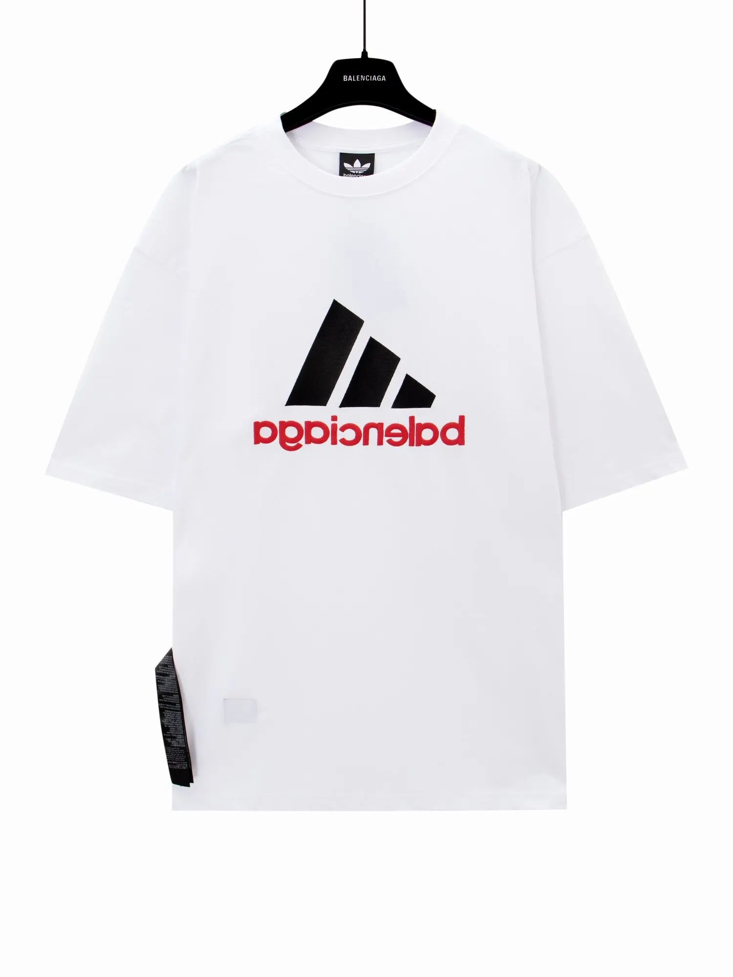 Balenciaga White Logo Short Sleeve T-Shirt Street Casual