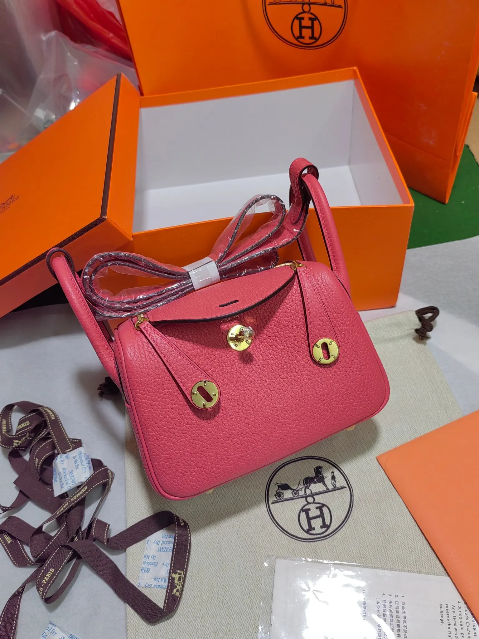 Hermes Lindy Clemence牛皮 手提包 19cm 經典款
