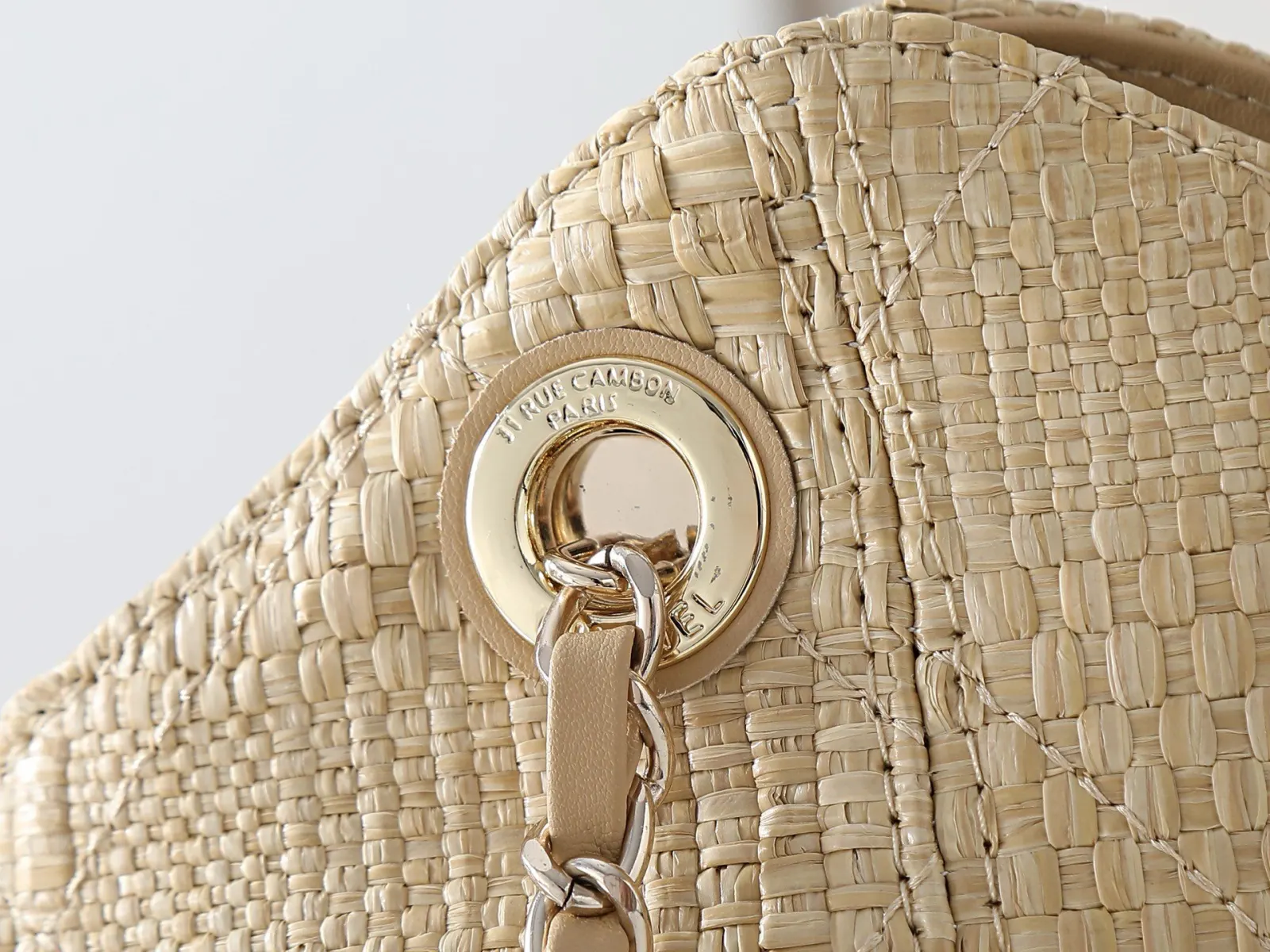 Beige Gold Hobo Shoulder Bag Vintage