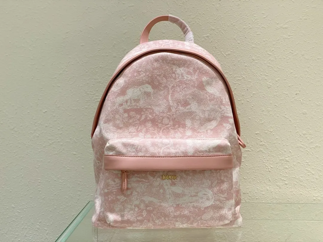 Dior 粉色 尼龙 双肩包 实用双肩款