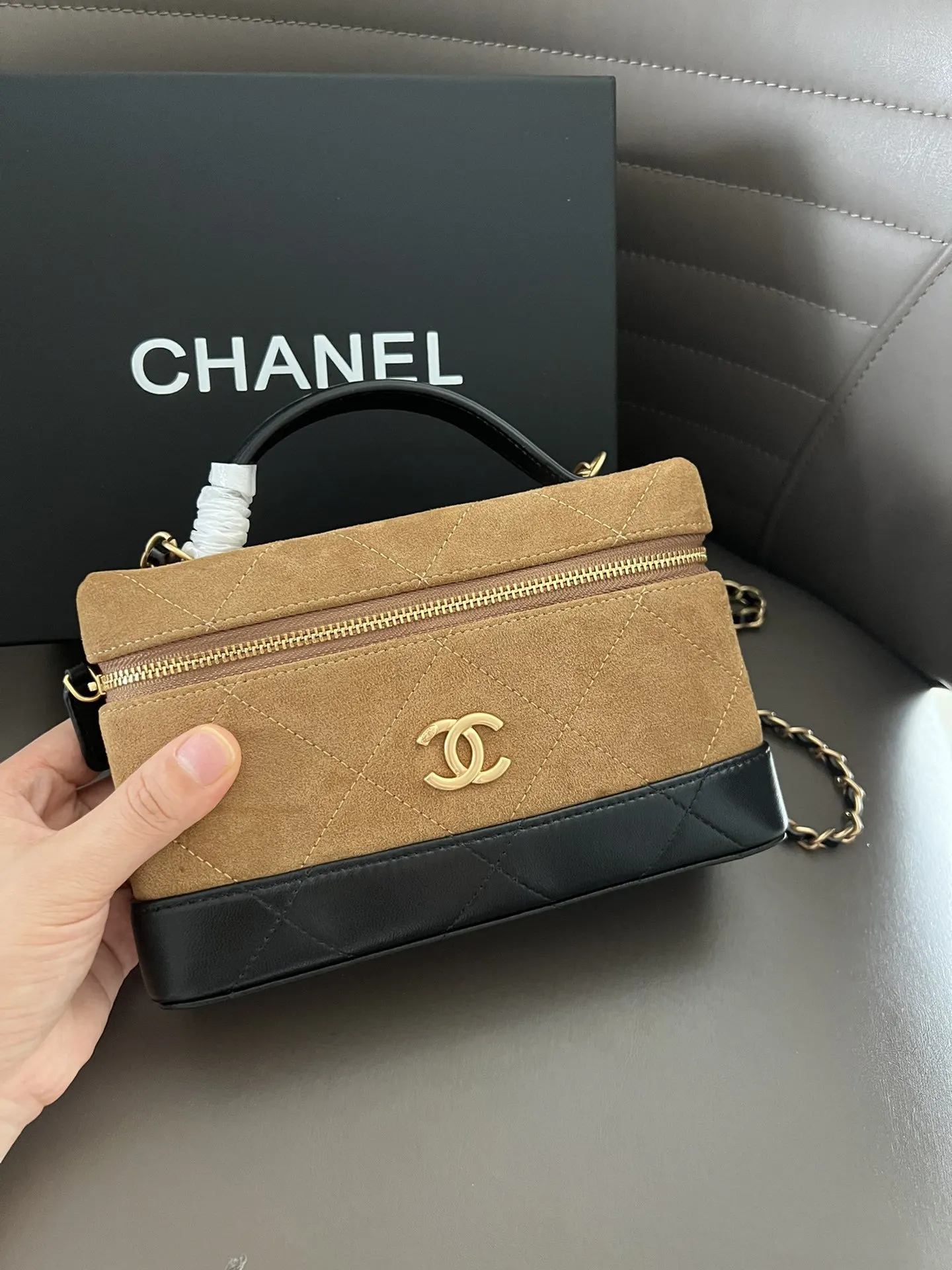 Black Gold Top Handle Bag Classic