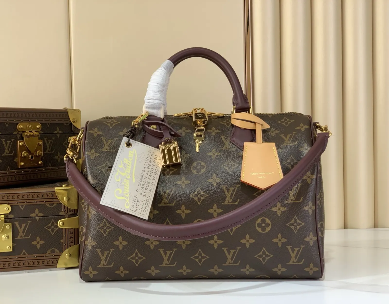 Speedy 黑色 帆布 链条包 精致链条款