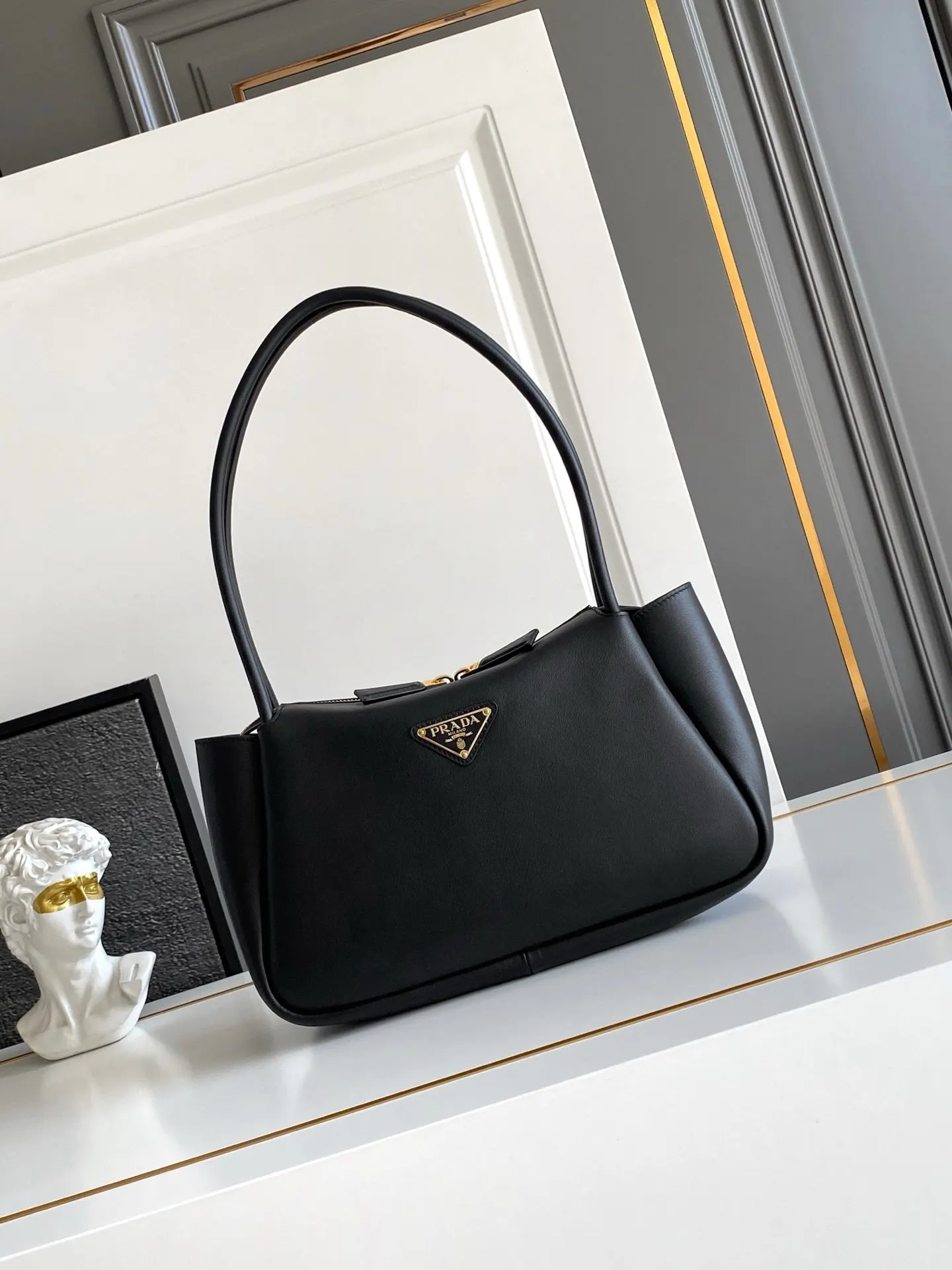 Prada Top Handle Bag Commuter Leather