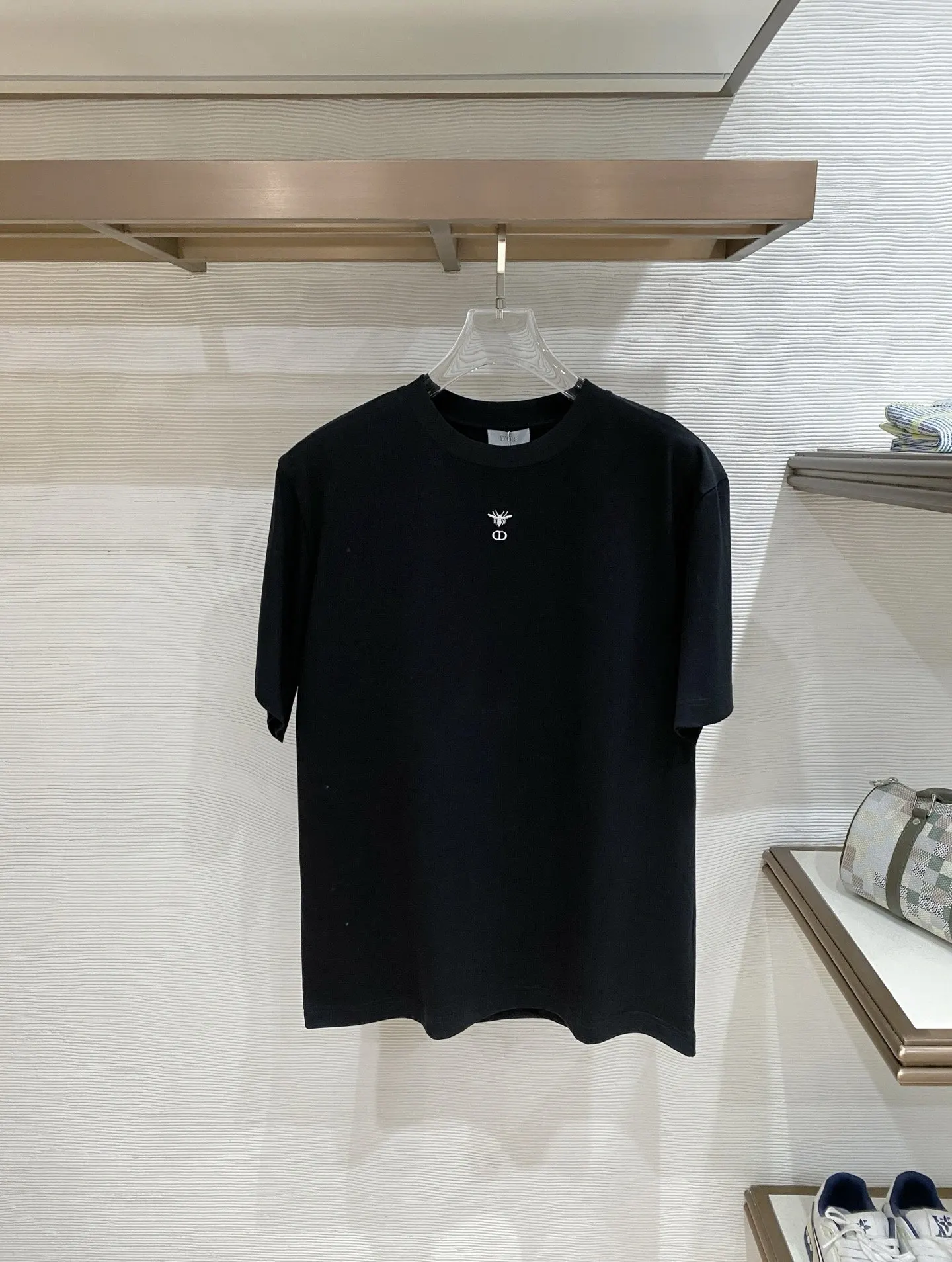 Dior 黑色簡約短袖T恤 休閒通勤款
