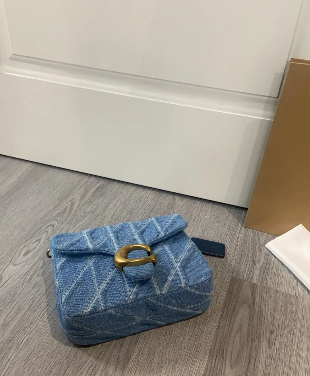 Coach 丹宁 square 喜欢丹宁的宝宝有福了 斜背包 輕便斜挎款