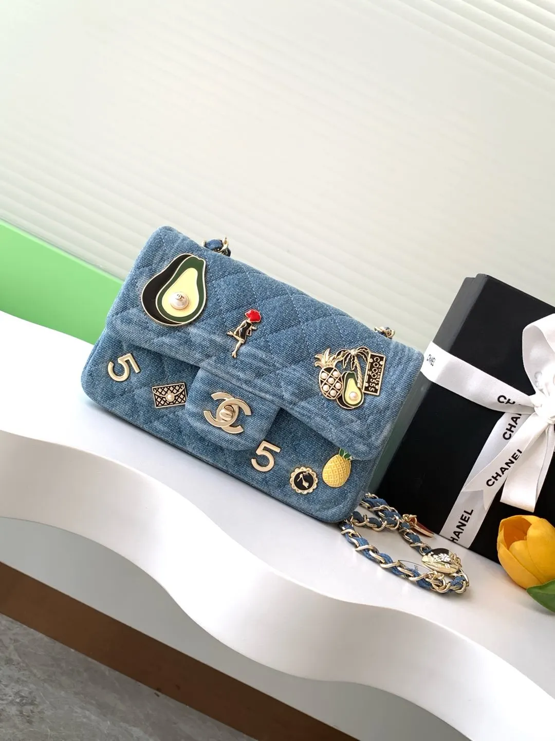 CHANEL 牛仔 丹宁 斜背包 輕便斜挎款