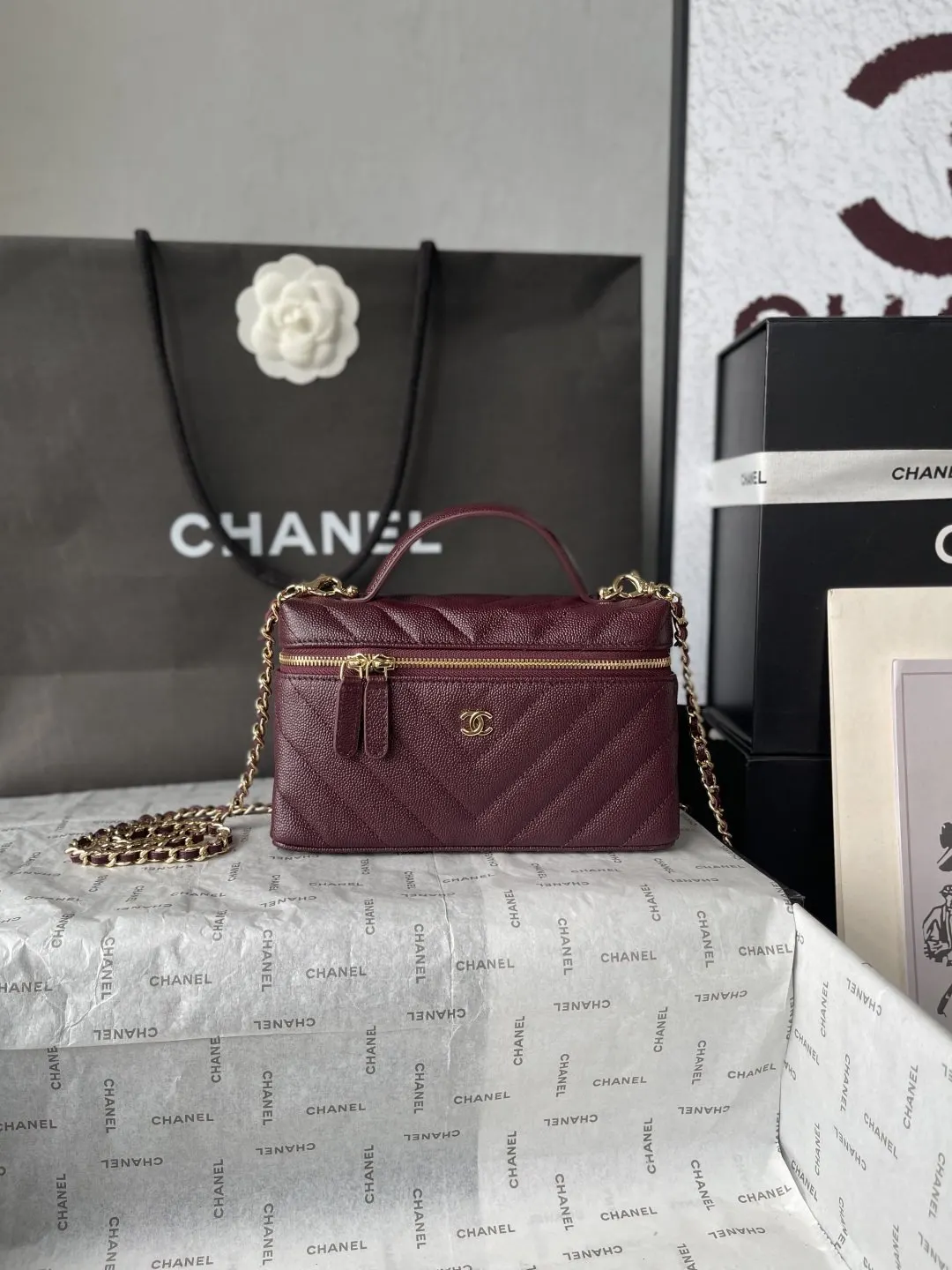 CHANEL 牛皮 背景～区别于市场普通货 法国 鏈條包 精致鏈條款