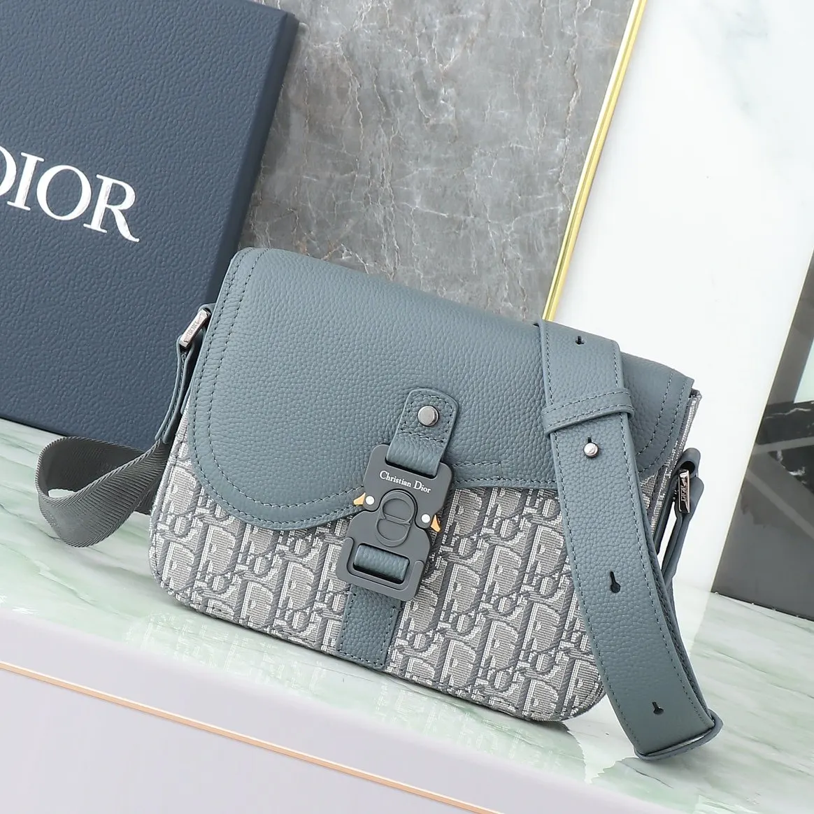 Gray Organizer Pouch Travel Leather