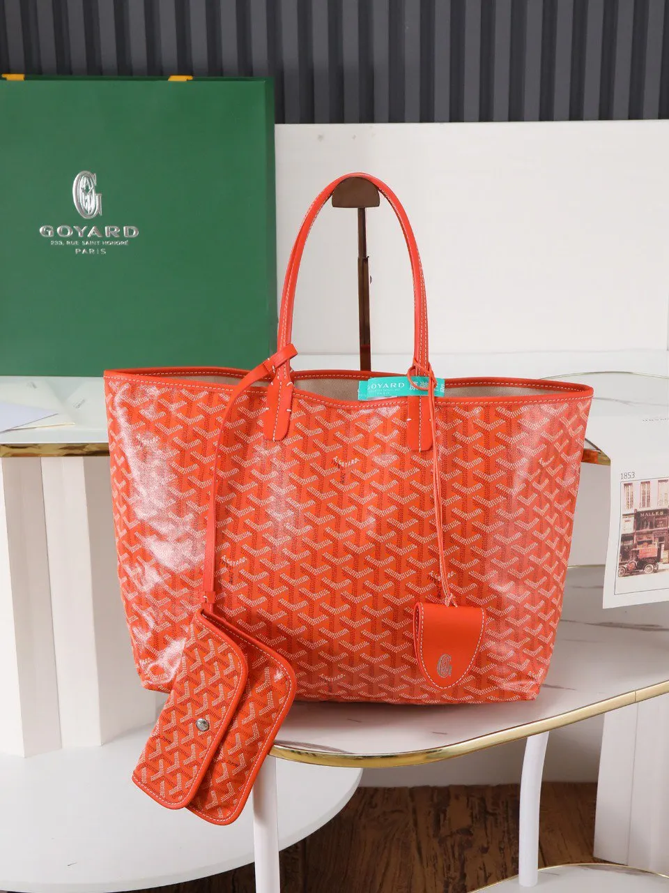 Goyard 橙色 帆布 腋下包 复古腋下背款