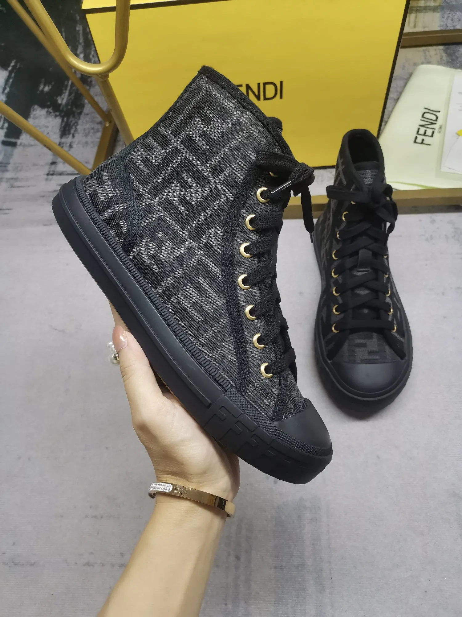 Fendi Monogram Sneakers Casual Versatile Style Image 1 Fendi Monogram Sneakers Casual Versatile Style Image 1