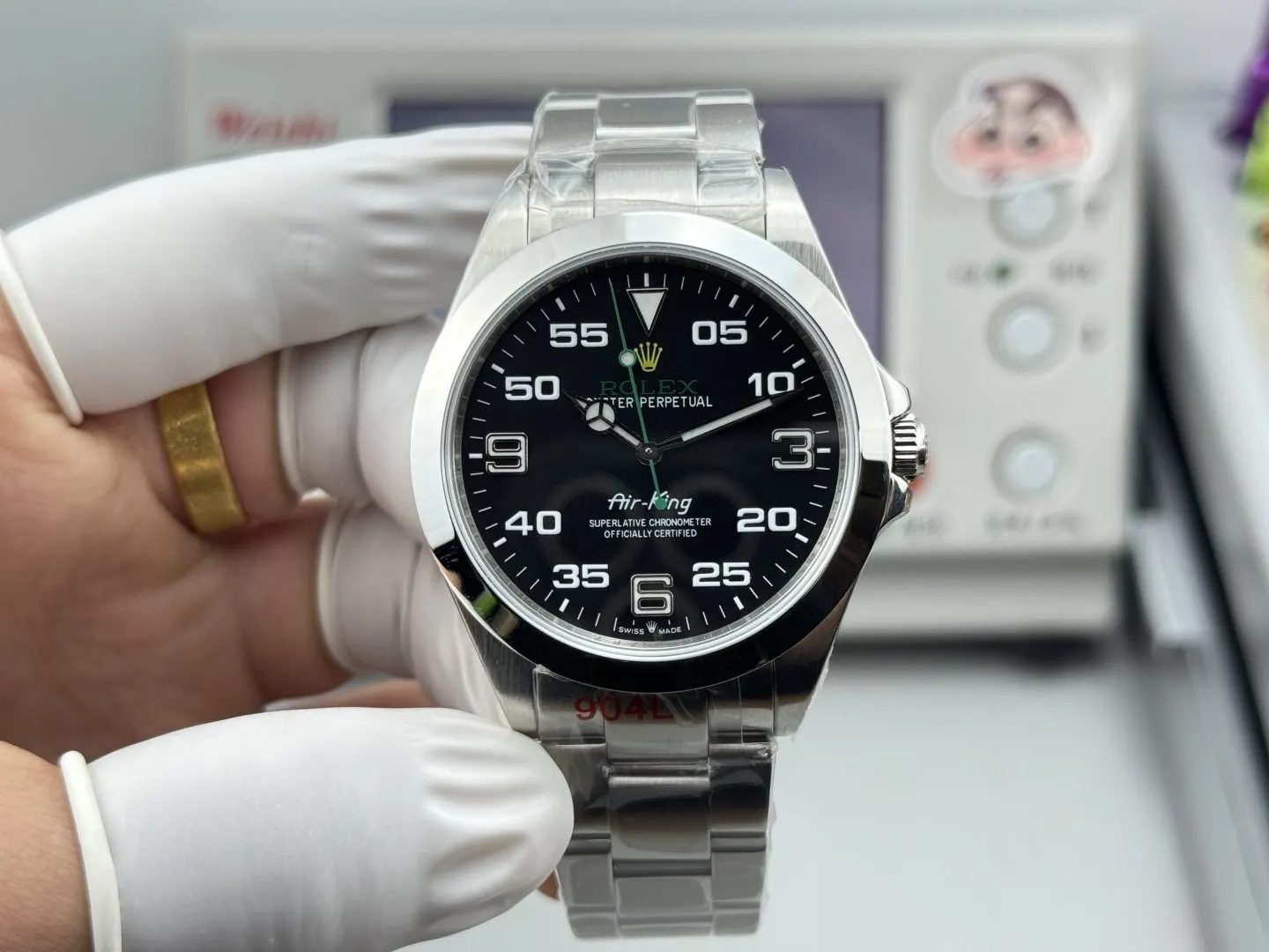 Rolex 黑色 绿色 立体数字刻度 超强瑞士夜光 位皇冠L