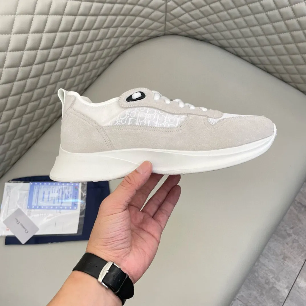 Dior B25 米白色牛皮休閒鞋 低幫款