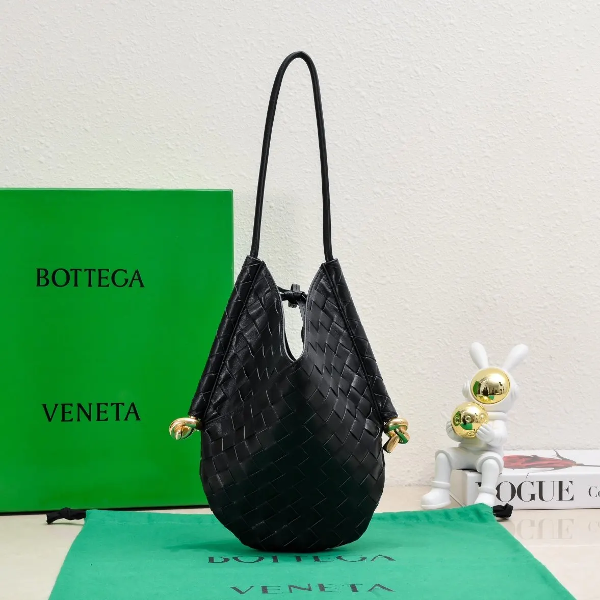 Bottega Veneta 黑色 綠色 皮革 單肩包 日常單肩背款