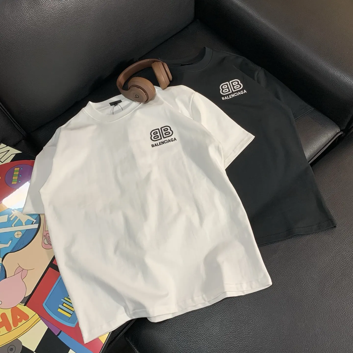 Balenciaga 黑色 純棉 短袖T恤 宽松休閒款