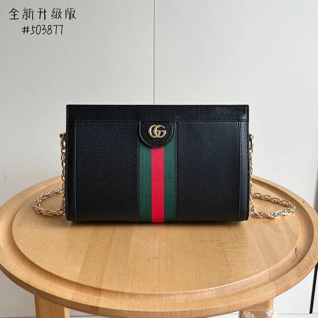 Gucci Ophidia GG Supreme老花鏈條包 日常搭配款