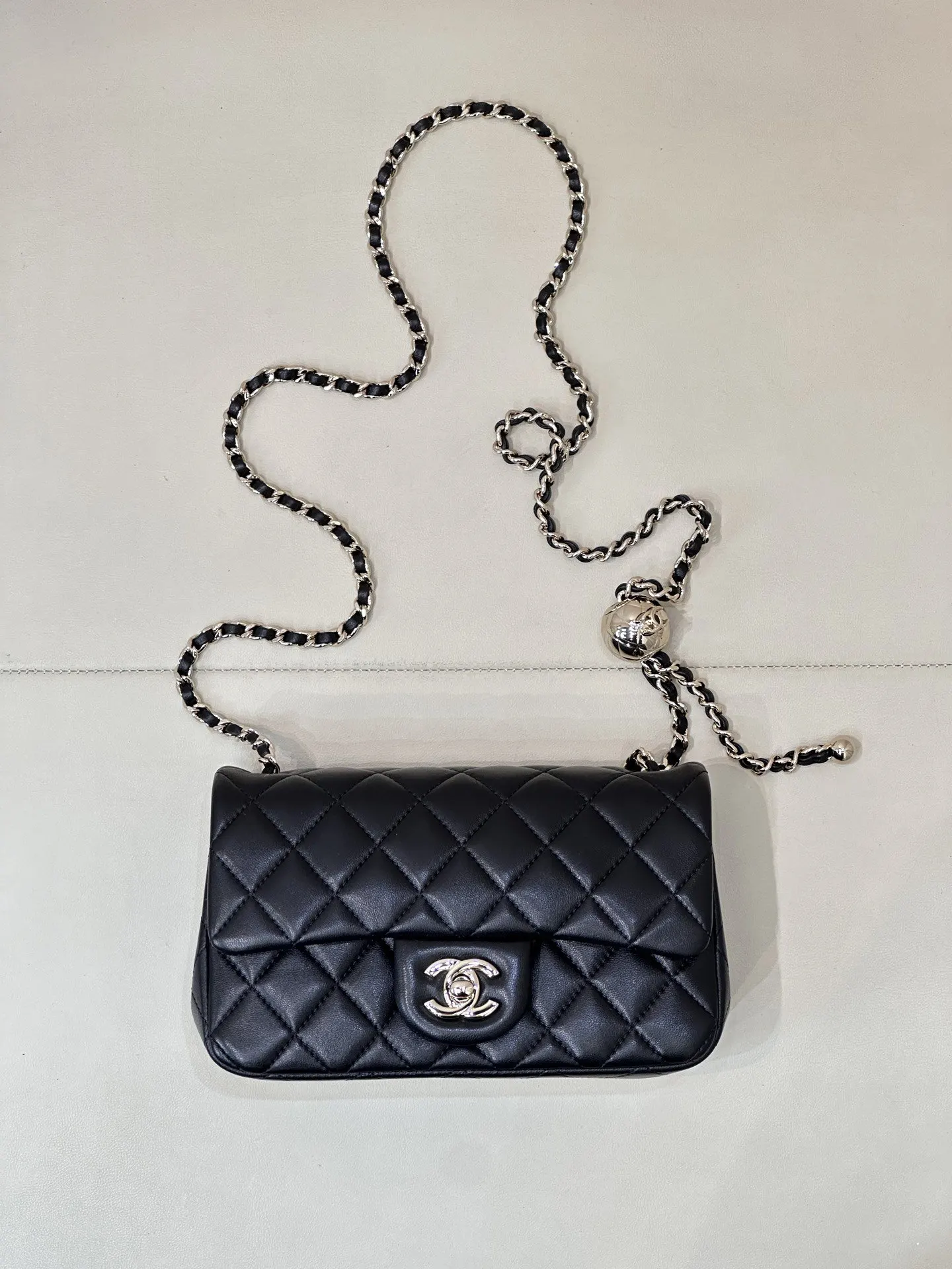 CHANEL 牛皮鏈條包 單肩斜挎