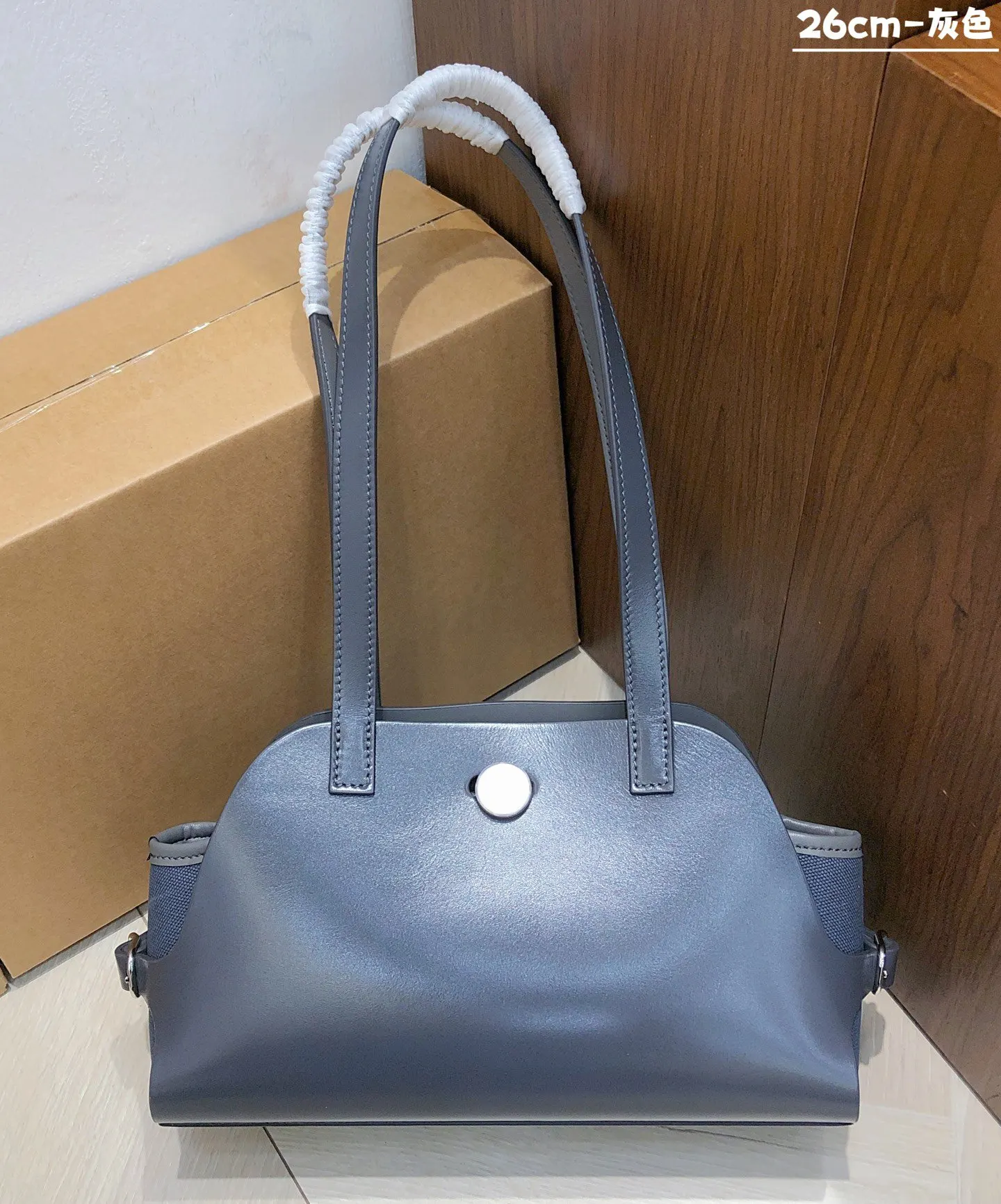 Hermes 黑色 帆布 腋下包 復古腋下背款