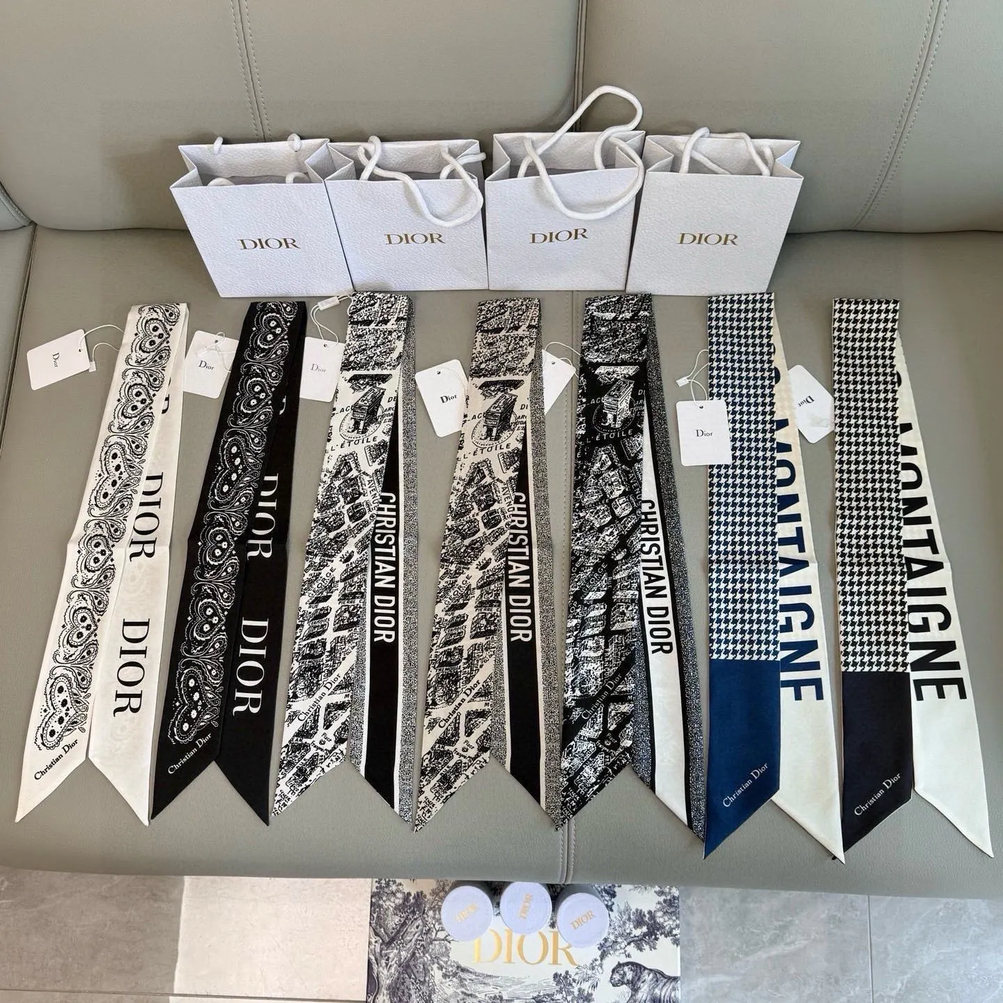 Dior jacquard silk scarf, fine accessory