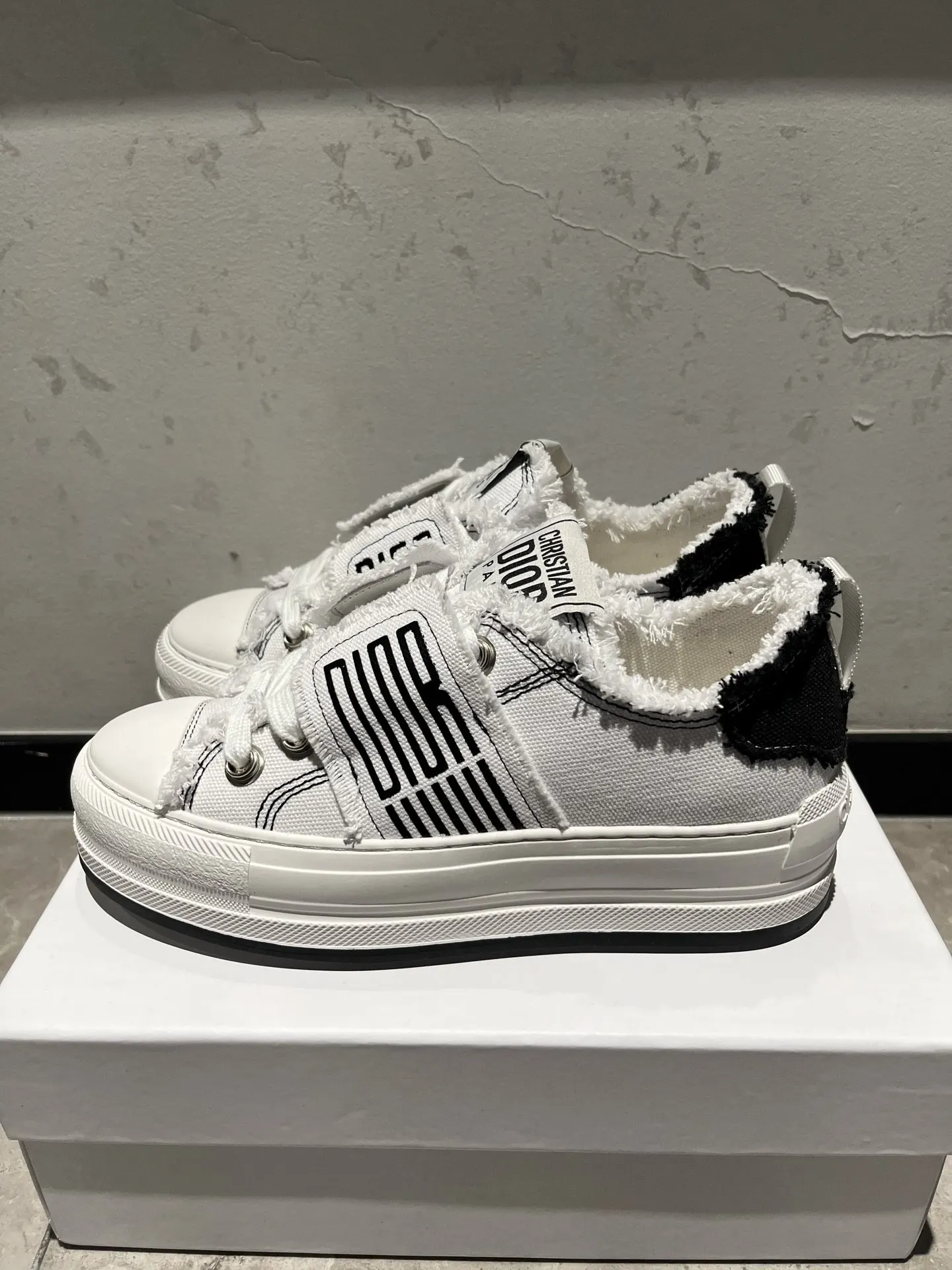 Dior 厚底 拼色 運動鞋 休閒百搭款