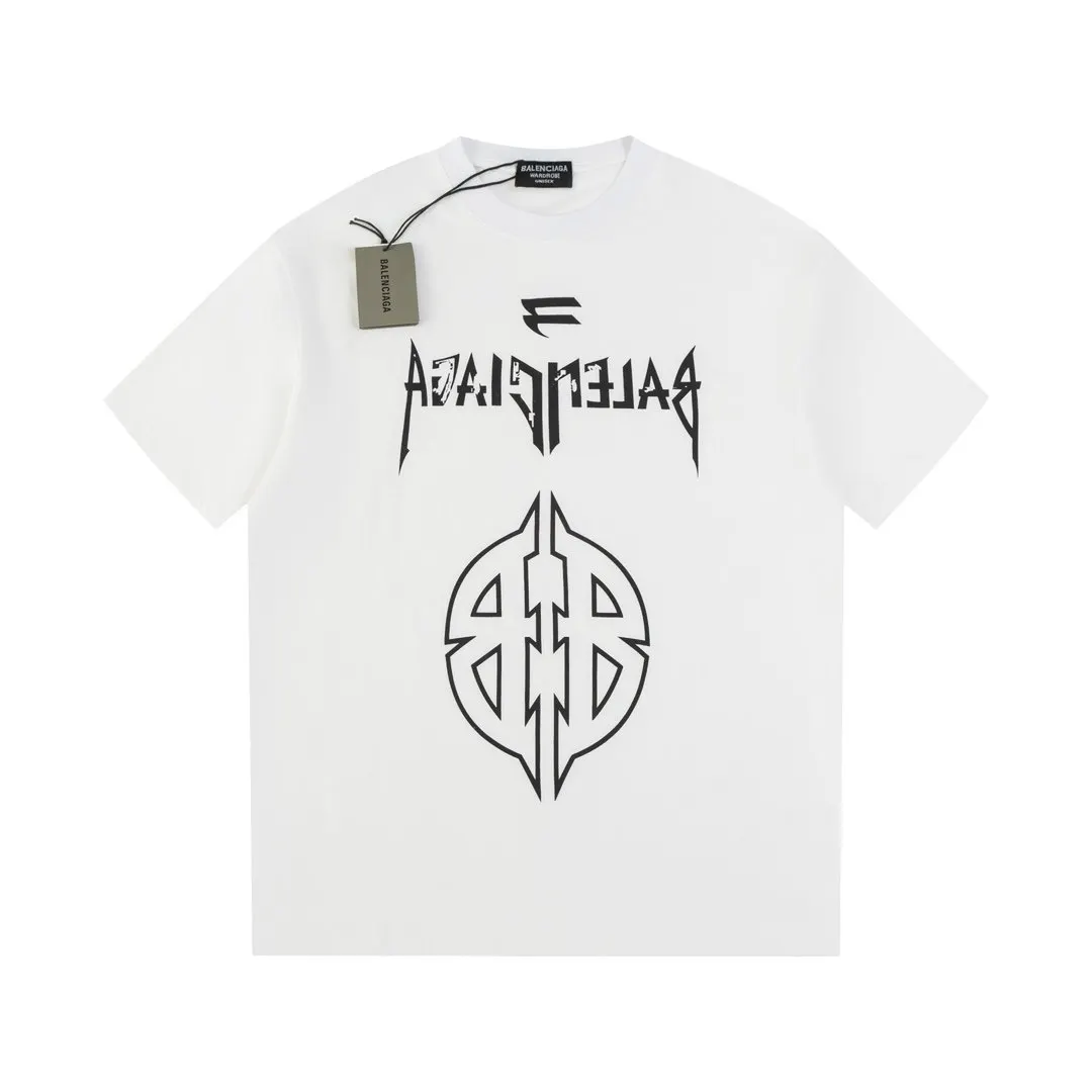 Balenciaga Black Short Sleeve T-Shirt Loose Casual