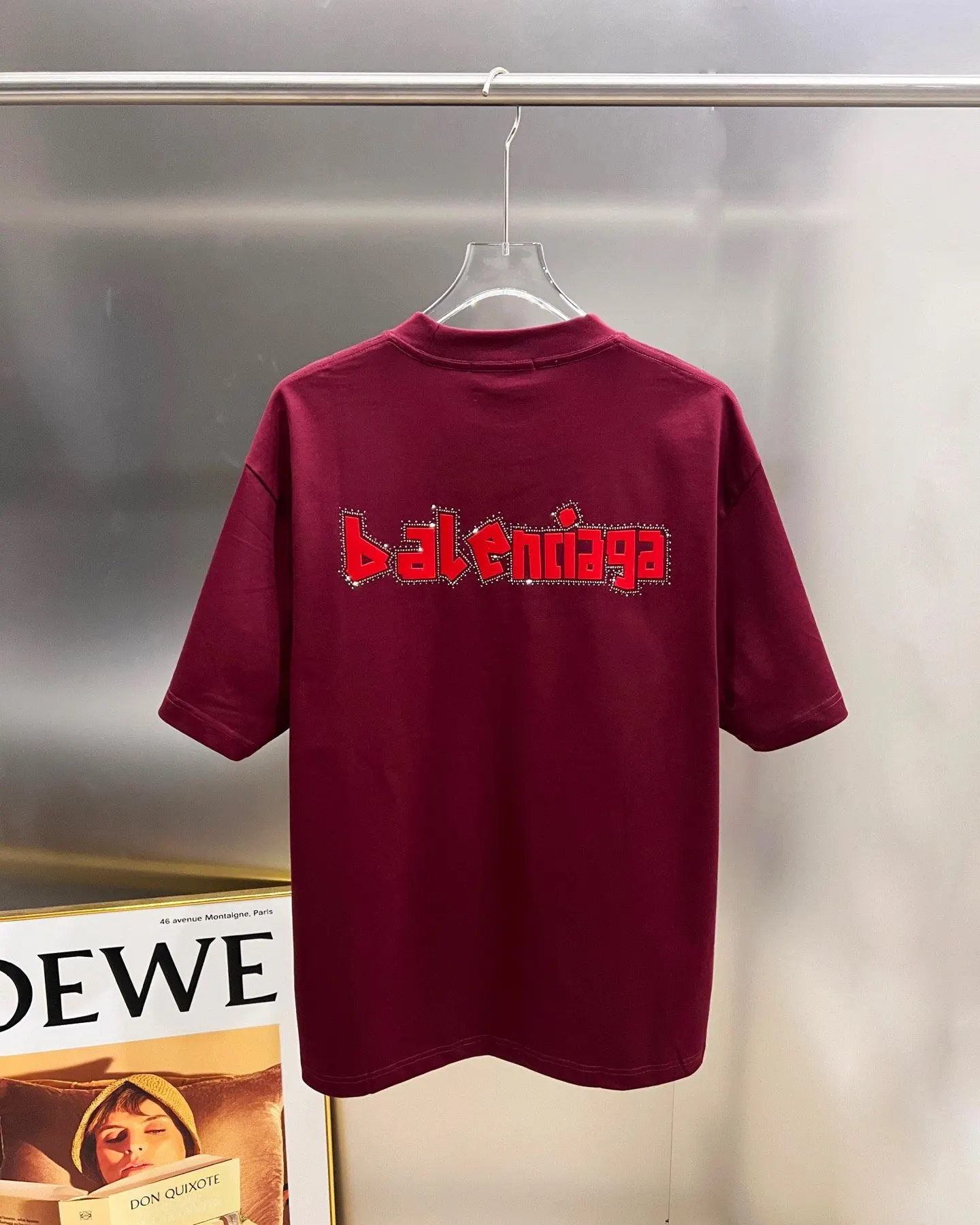 Balenciaga 黑色 Logo 短袖T恤 宽松休閒款