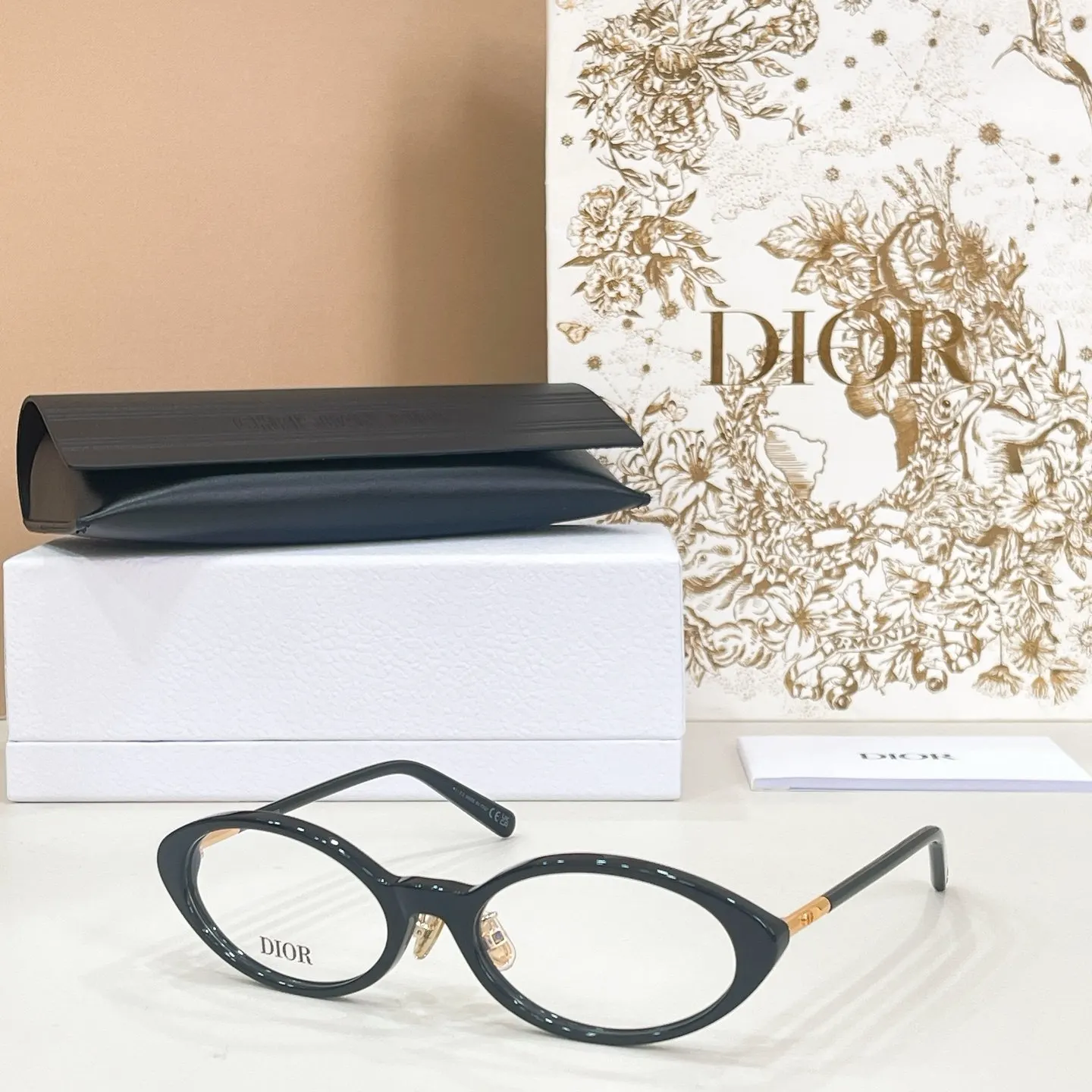 Dior 黑色細框眼鏡 簡約通勤款