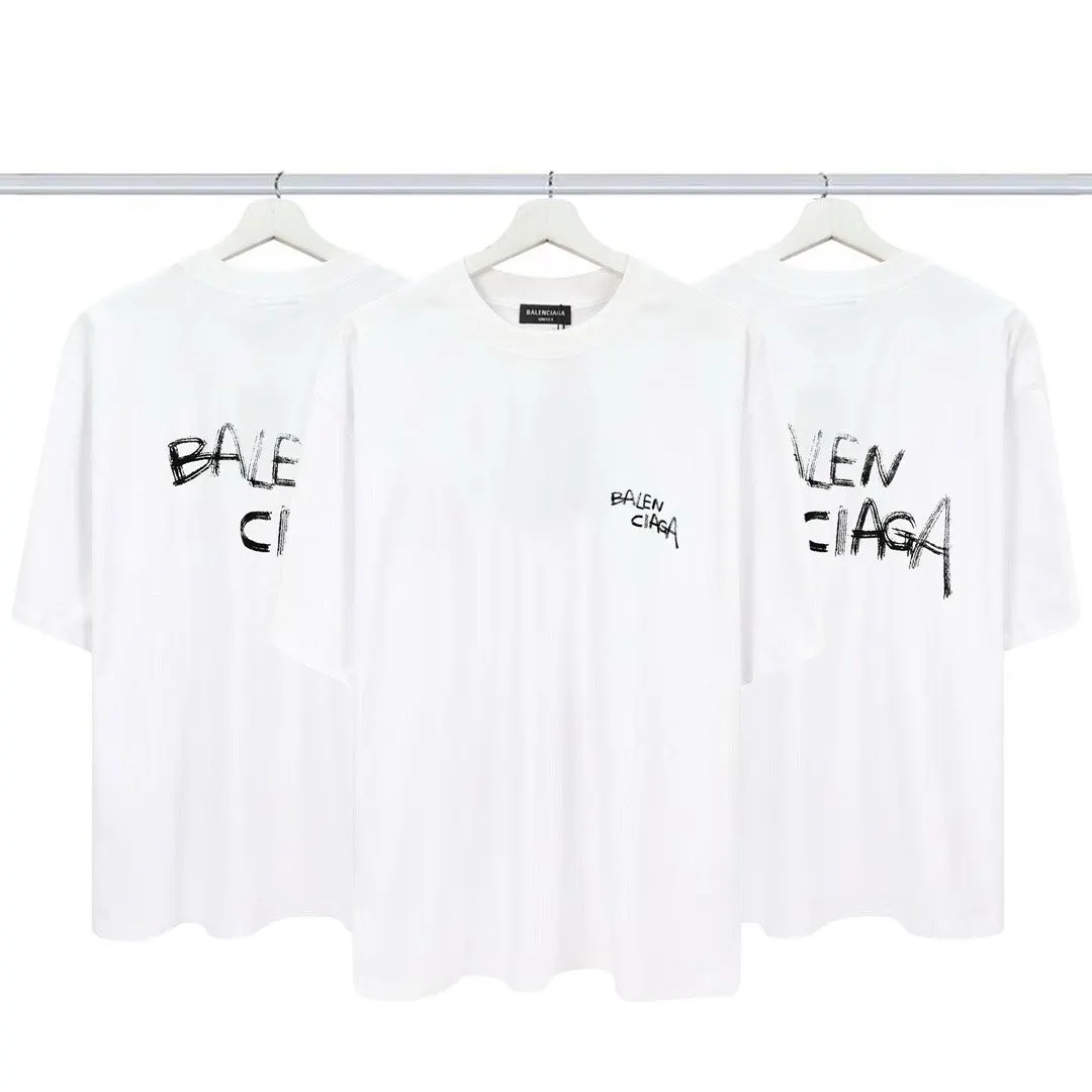 Balenciaga 白色 Logo 短袖T恤 街頭休閒款