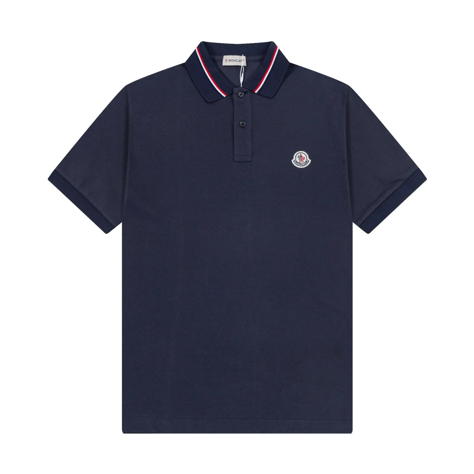 Moncler Embroidery Cotton Short Sleeve T-Shirt Daily Versatile Image 1 Moncler Embroidery Cotton Short Sleeve T-Shirt Daily Versatile Image 1