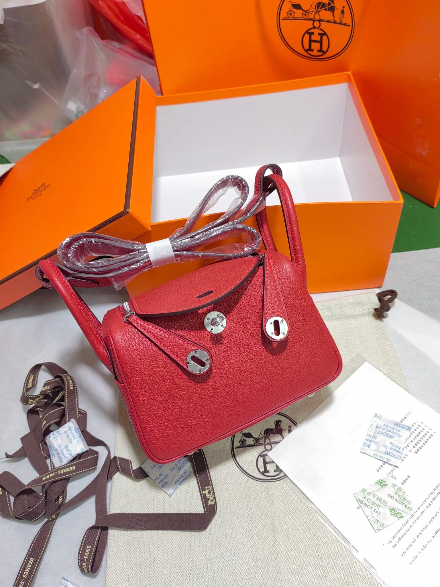 Hermes Lindy Clemence牛皮 手提包 19cm 經典款