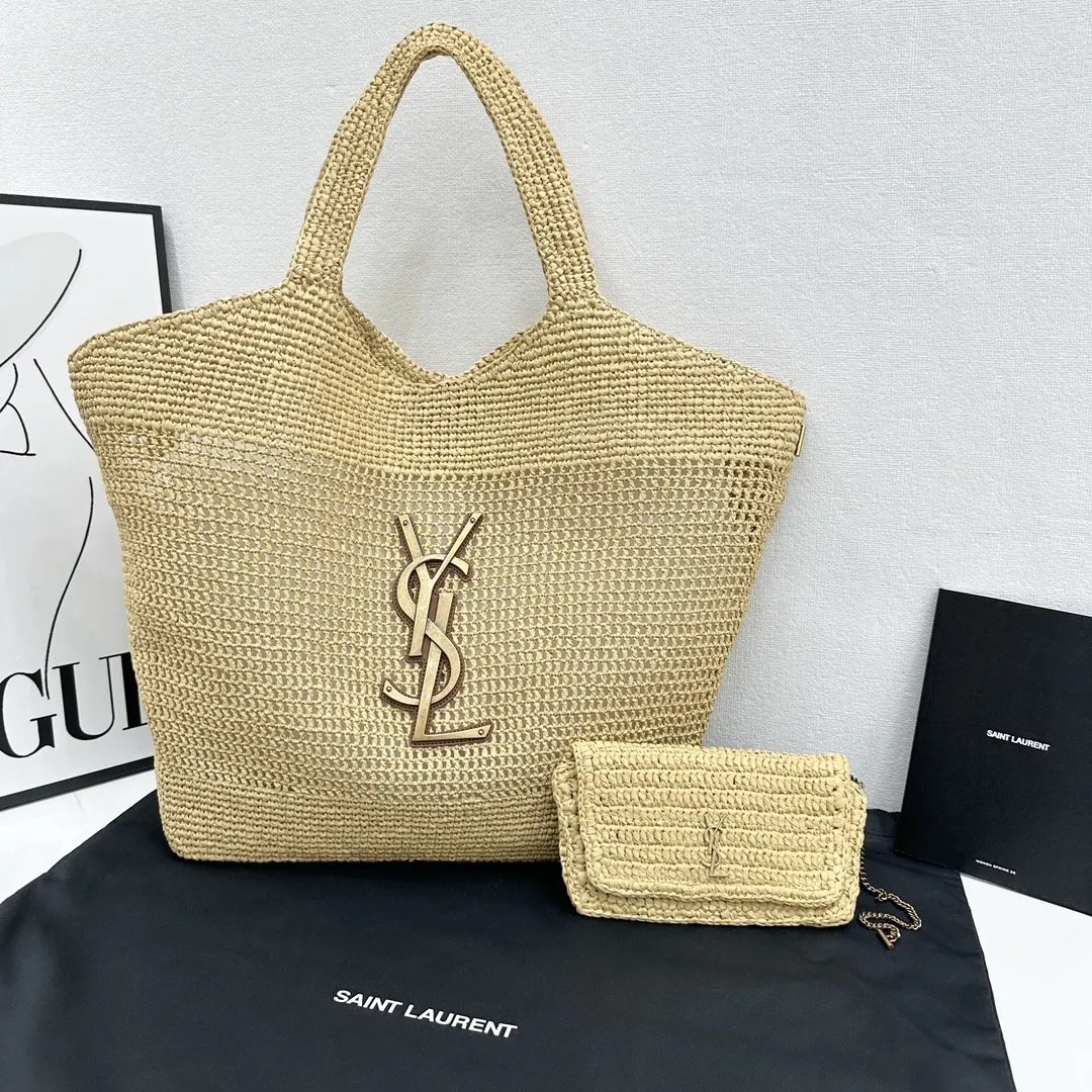 YSL 编织 icare max 托特包 大容量托特款