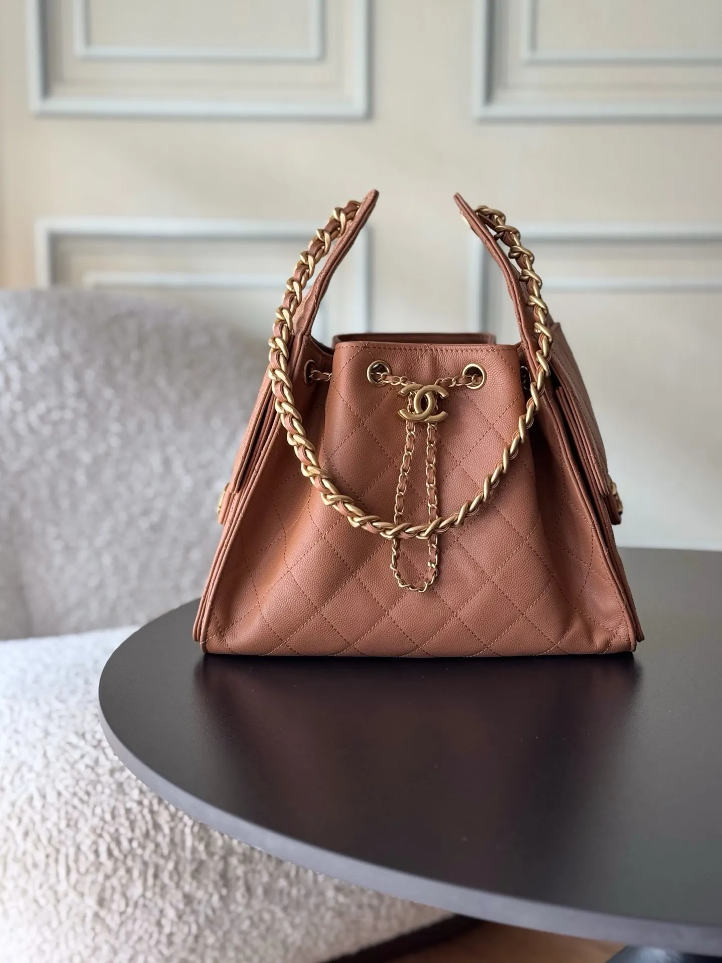 CHANEL Hobo 牛皮 腋下包 复古腋下背款