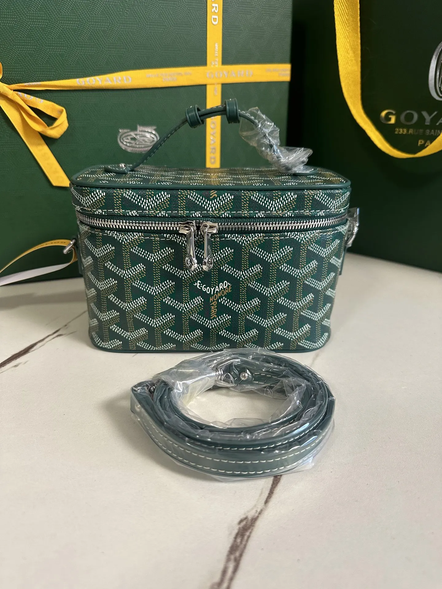 Goyard 黃色 小牛皮 化妝包 便携收納款