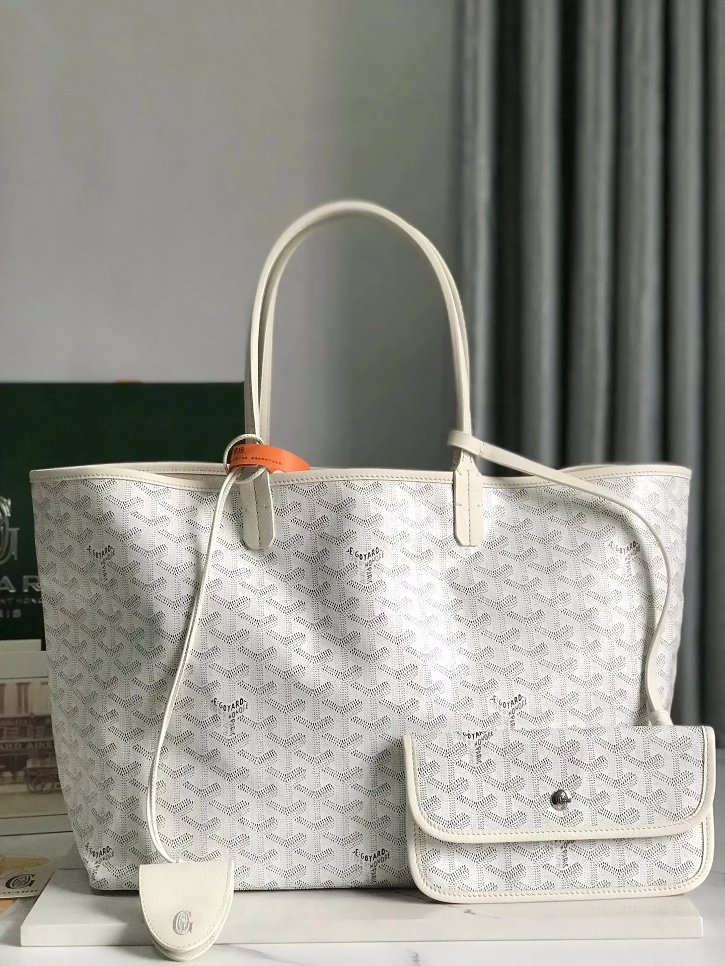 Goyard White Tote Bag