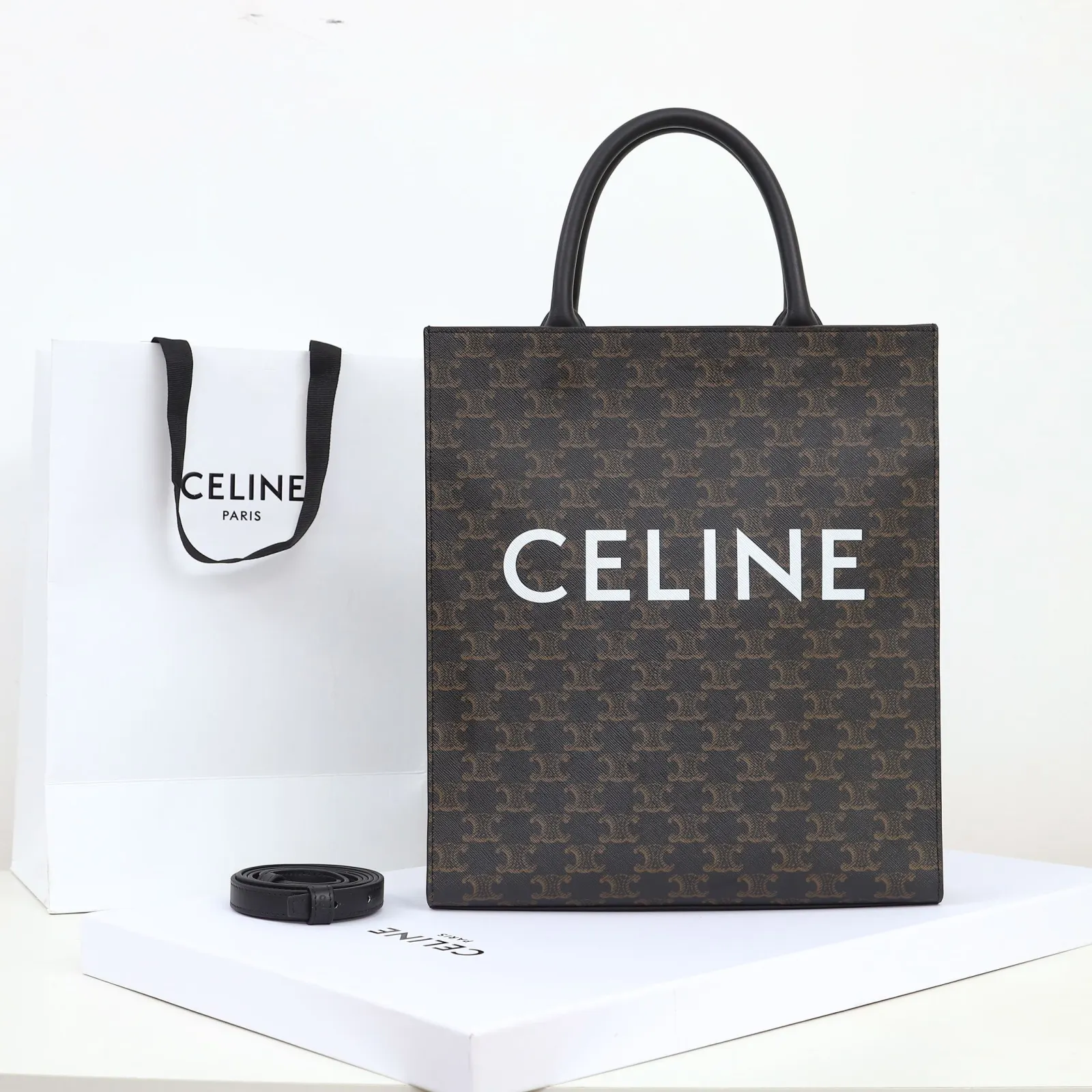 Celine 老花 牛皮 托特包 大容量托特款