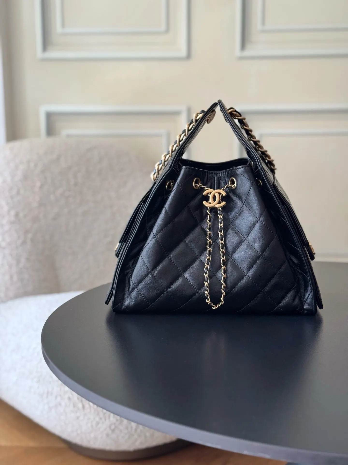 CHANEL Hobo 牛皮 腋下包 复古腋下背款