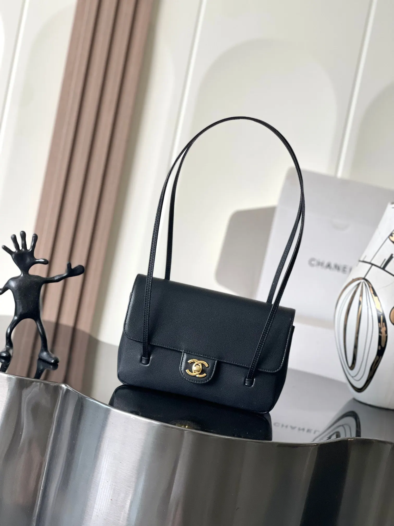CHANEL 牛皮Preppy Coco手提包 手提單肩