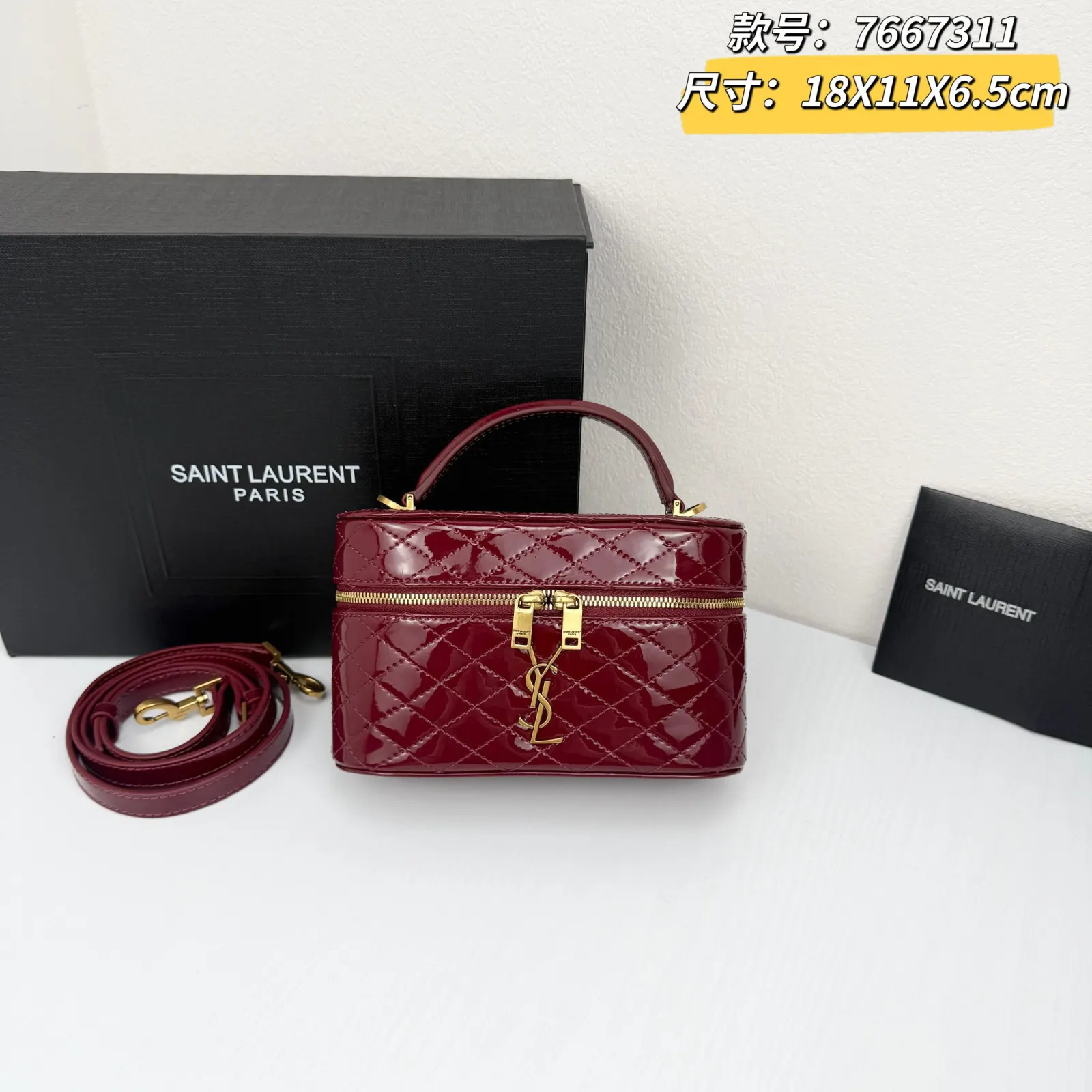 羊皮 GABY VANITY BAG 迷你漆皮革肩 手拿包 精致手拿款