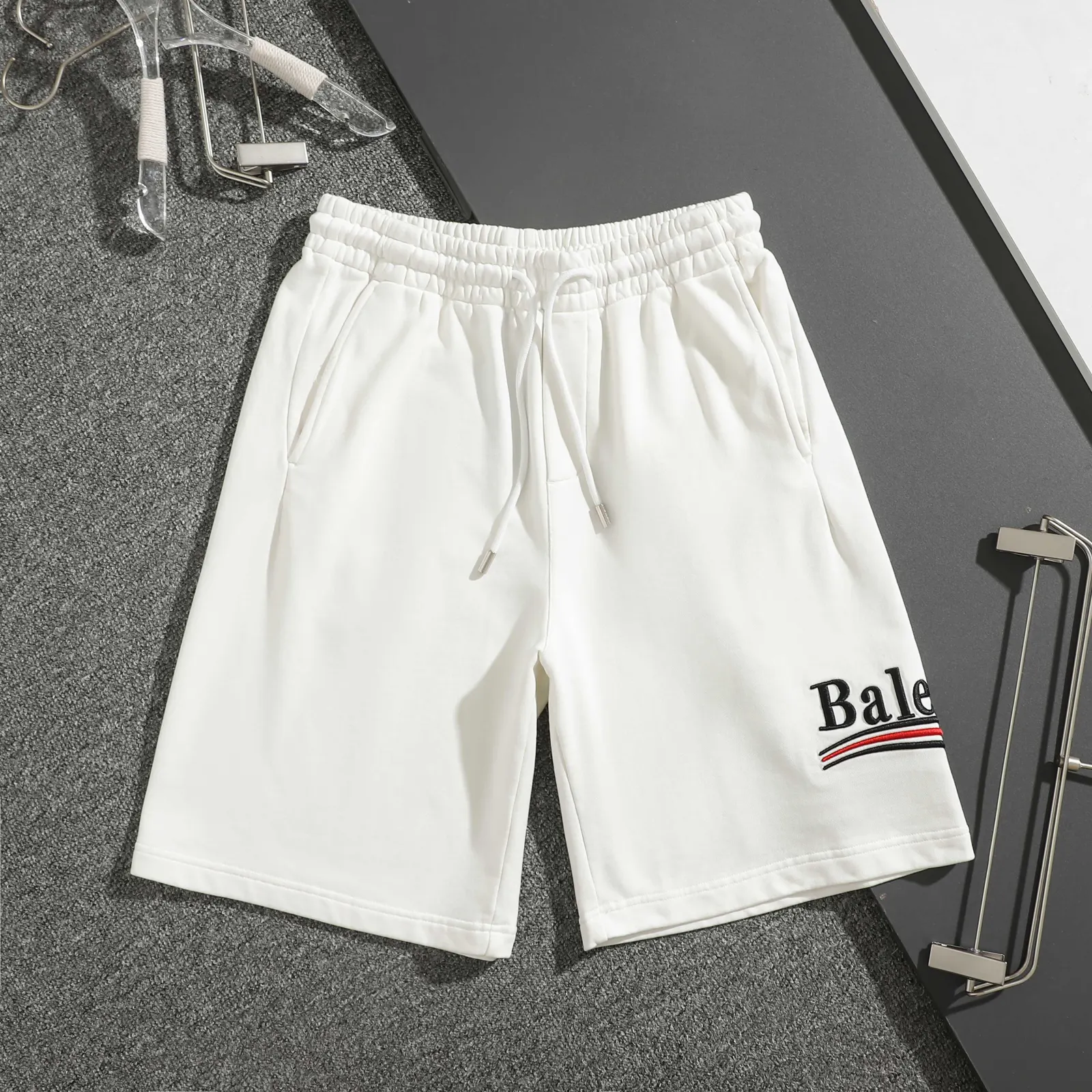 Balenciaga White Logo Short Sleeve T-Shirt Street Casual