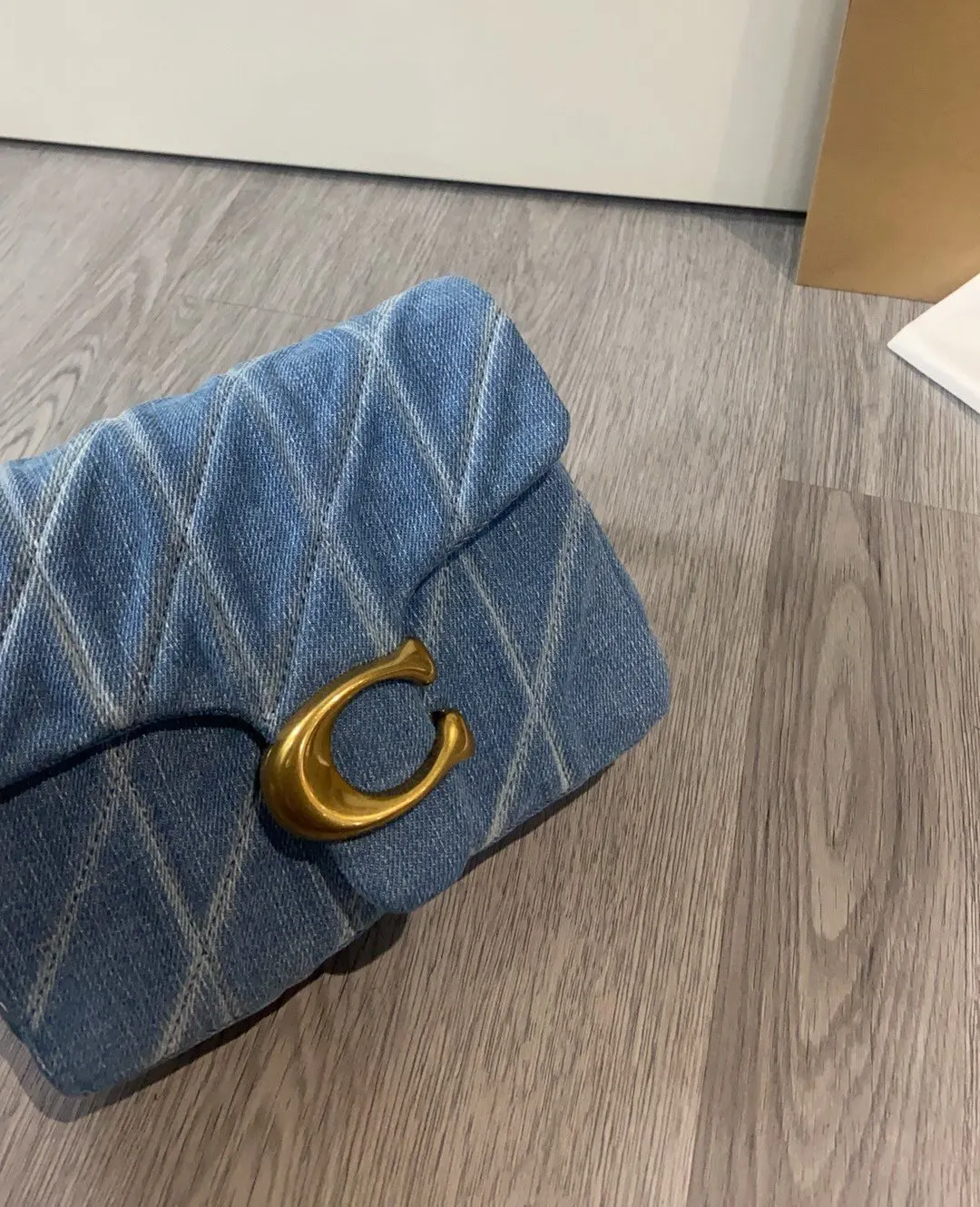 Coach 丹宁 square 喜欢丹宁的宝宝有福了 斜背包 輕便斜挎款
