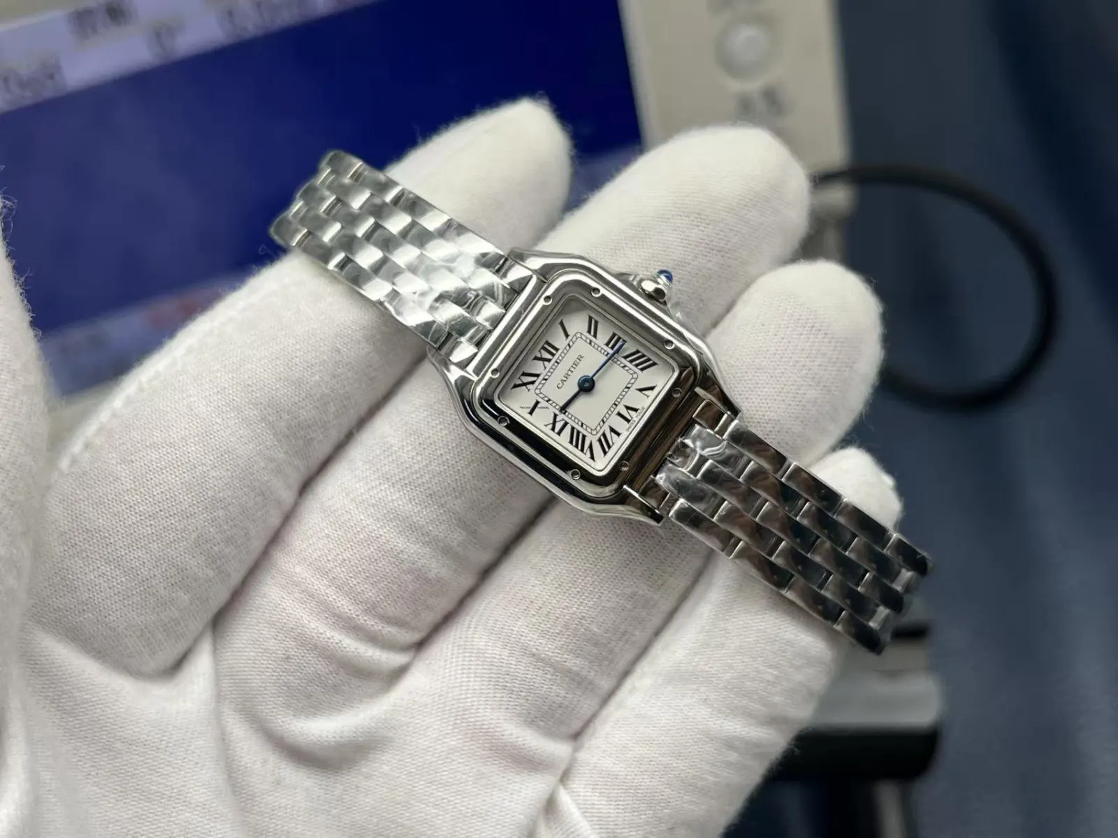 Cartier 藍色 手錶 經典腕表款