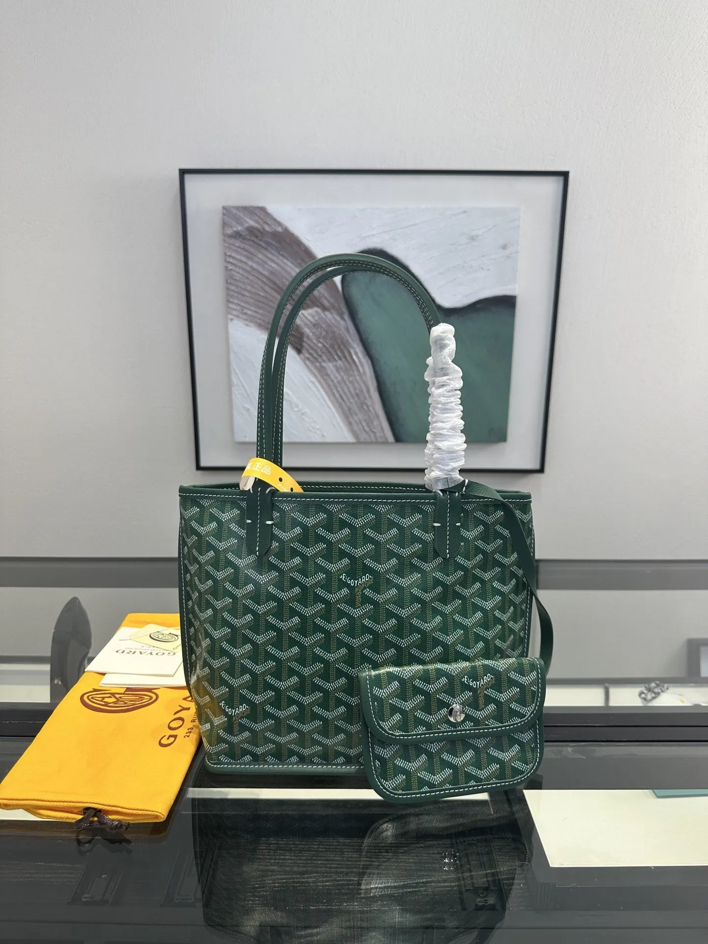 Goyard 綠色 小牛皮 托特包 大容量托特款