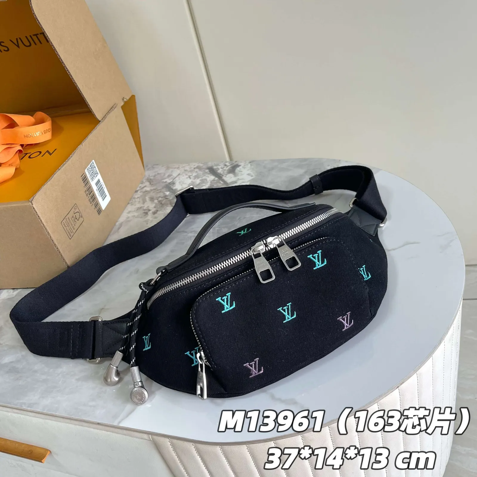 牛仔 牛皮 腰包 休闲腰包款